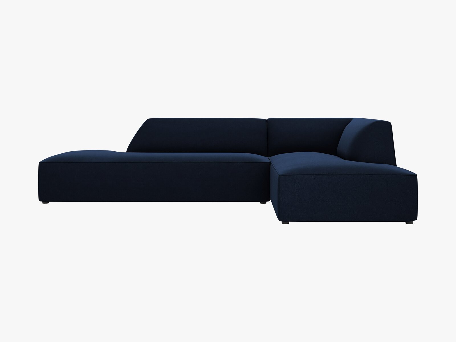 Micadoni Ecksofa Ruby 4-Sitzer Rechts Samt Salvador Königsblau