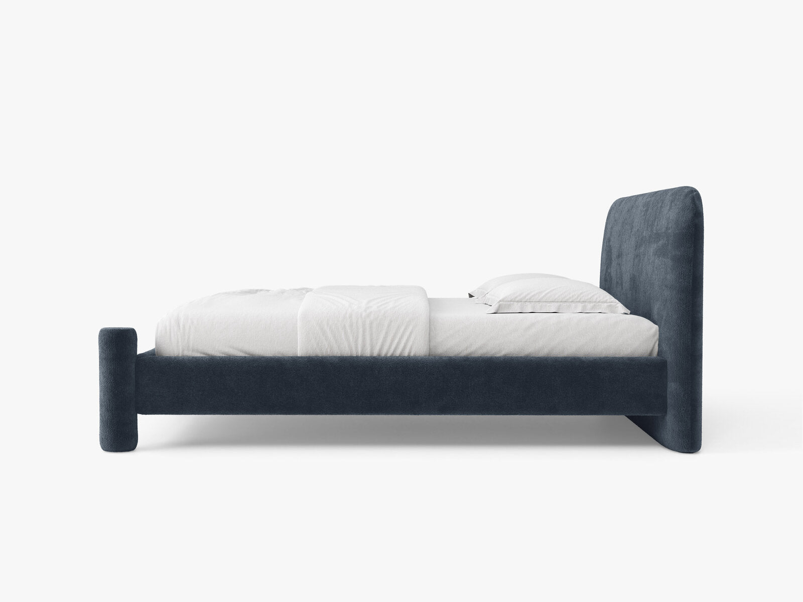 Micadoni Vera Bett mit Kopfteil Chenille Perfect Harmony Dunkelblau 140x200