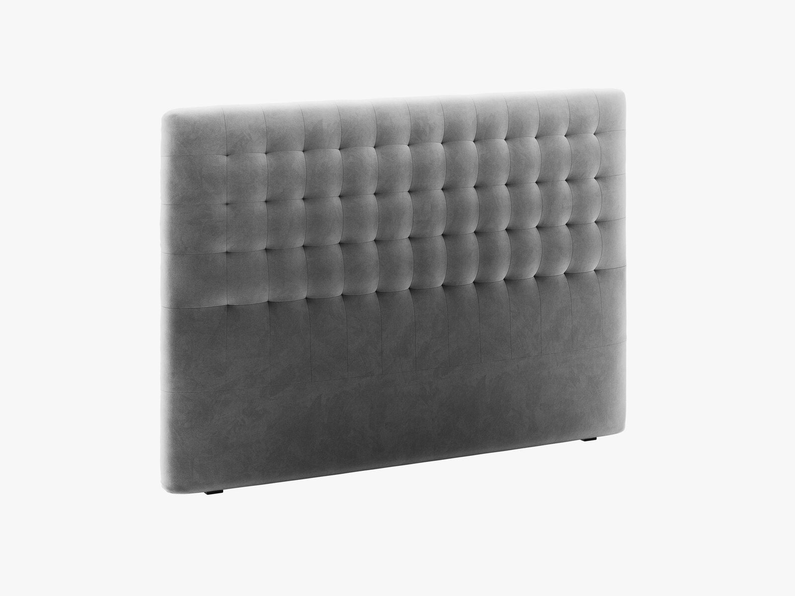 Micadoni Nova Samtiger Kopfteil 120 cm (H 120 cm) Samt Paris Grau 180x120