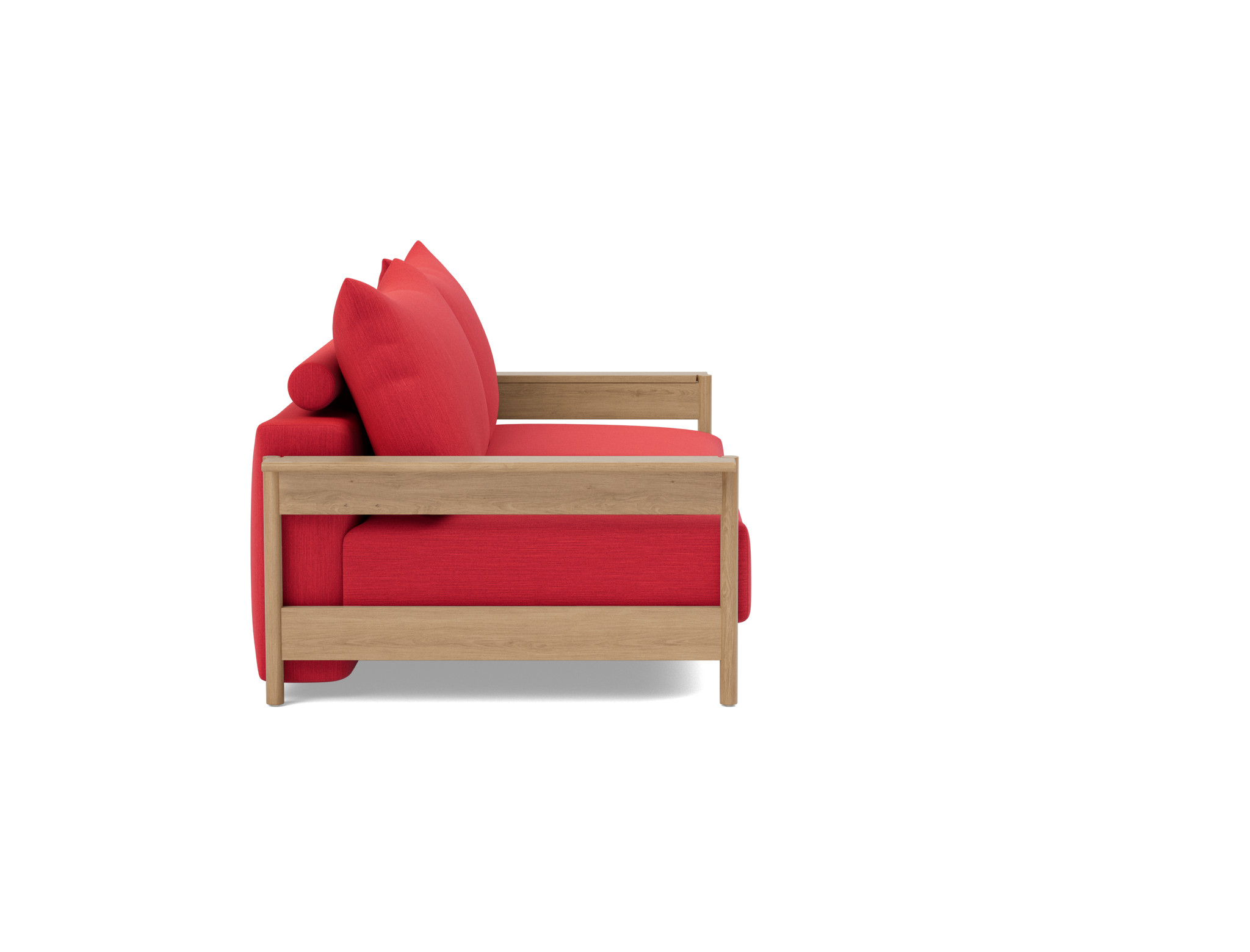Schlafsofa Malloy Wood Flachgewebe Elegance 511-Red