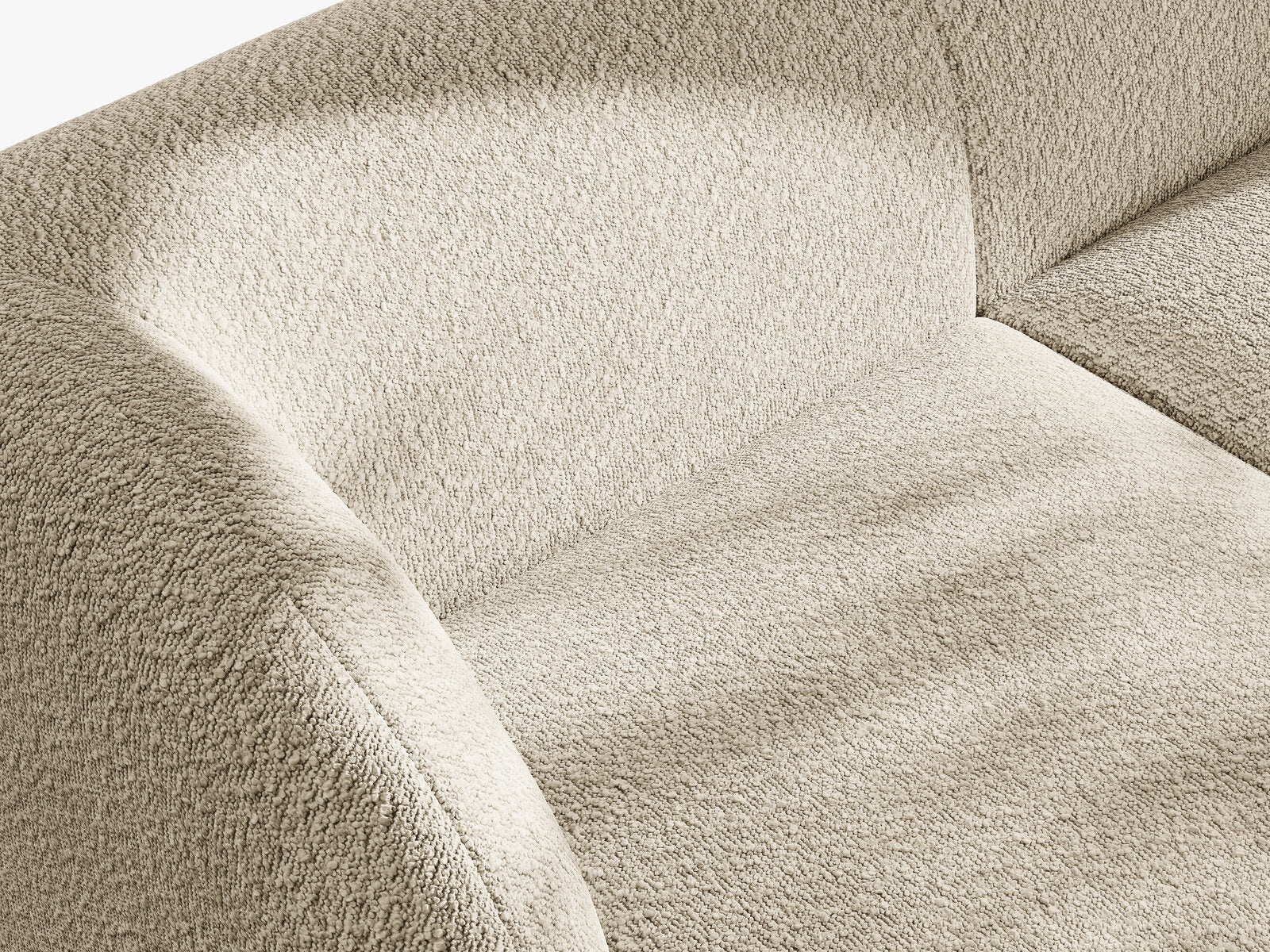 Micadoni Sofa Miley 2-Sitzer Boucle Baloo Beige