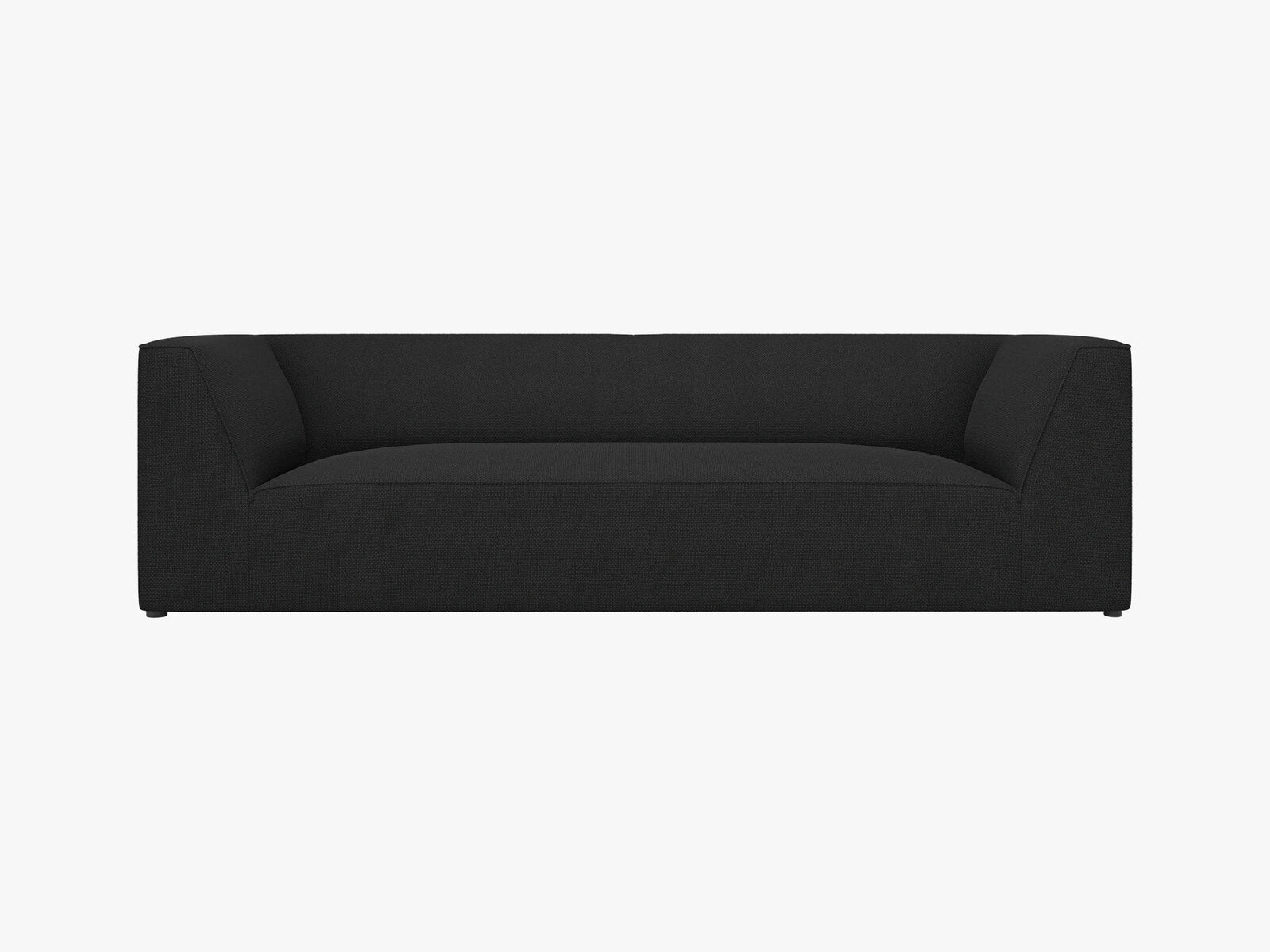 Micadoni Sofa Ruby 3-Sitzer Strukturierter Stoff Ottawa Schwarz