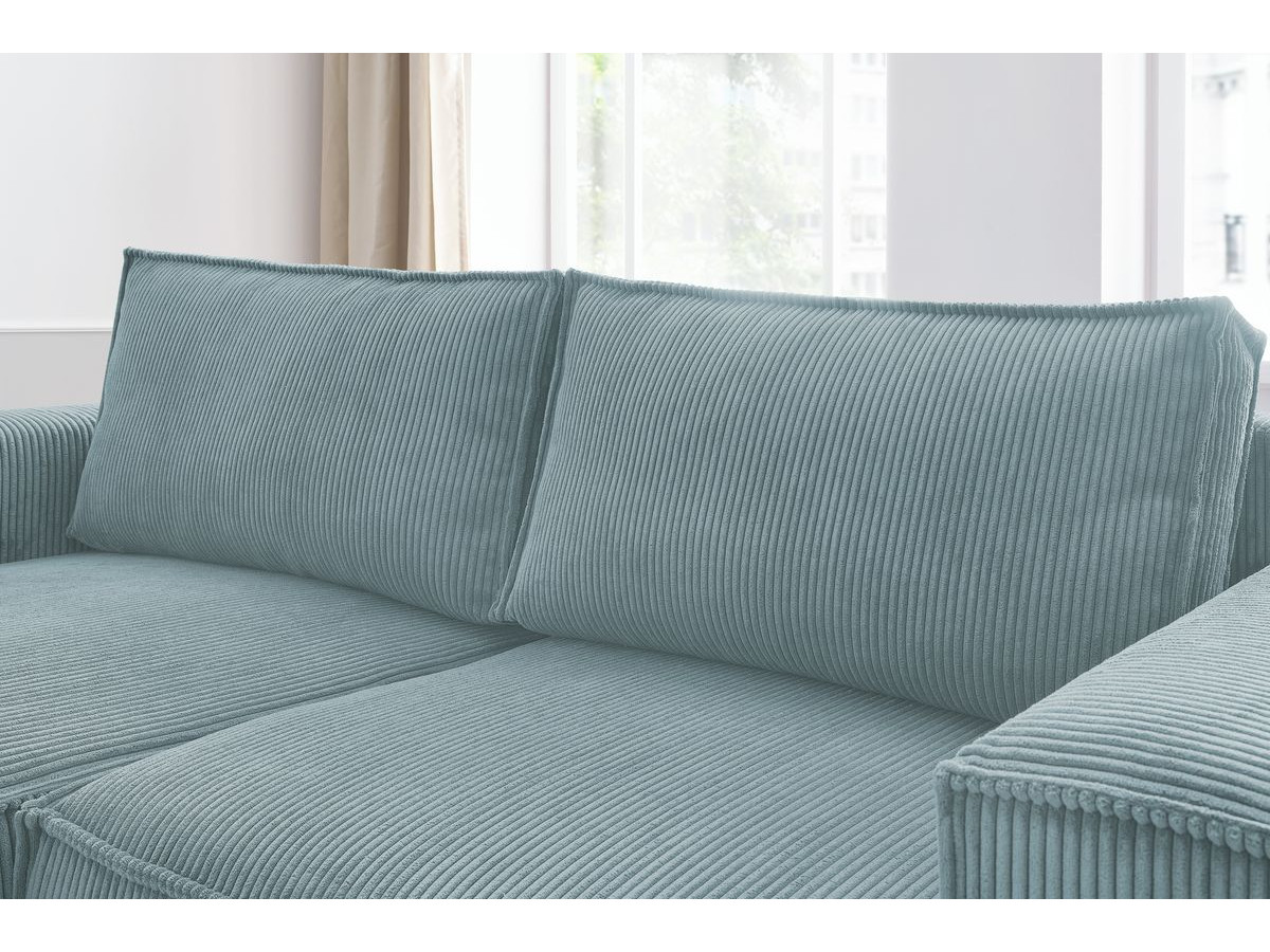 Bobochic Nihad Ecksofa Cordsamt Hellblau Ecke links
