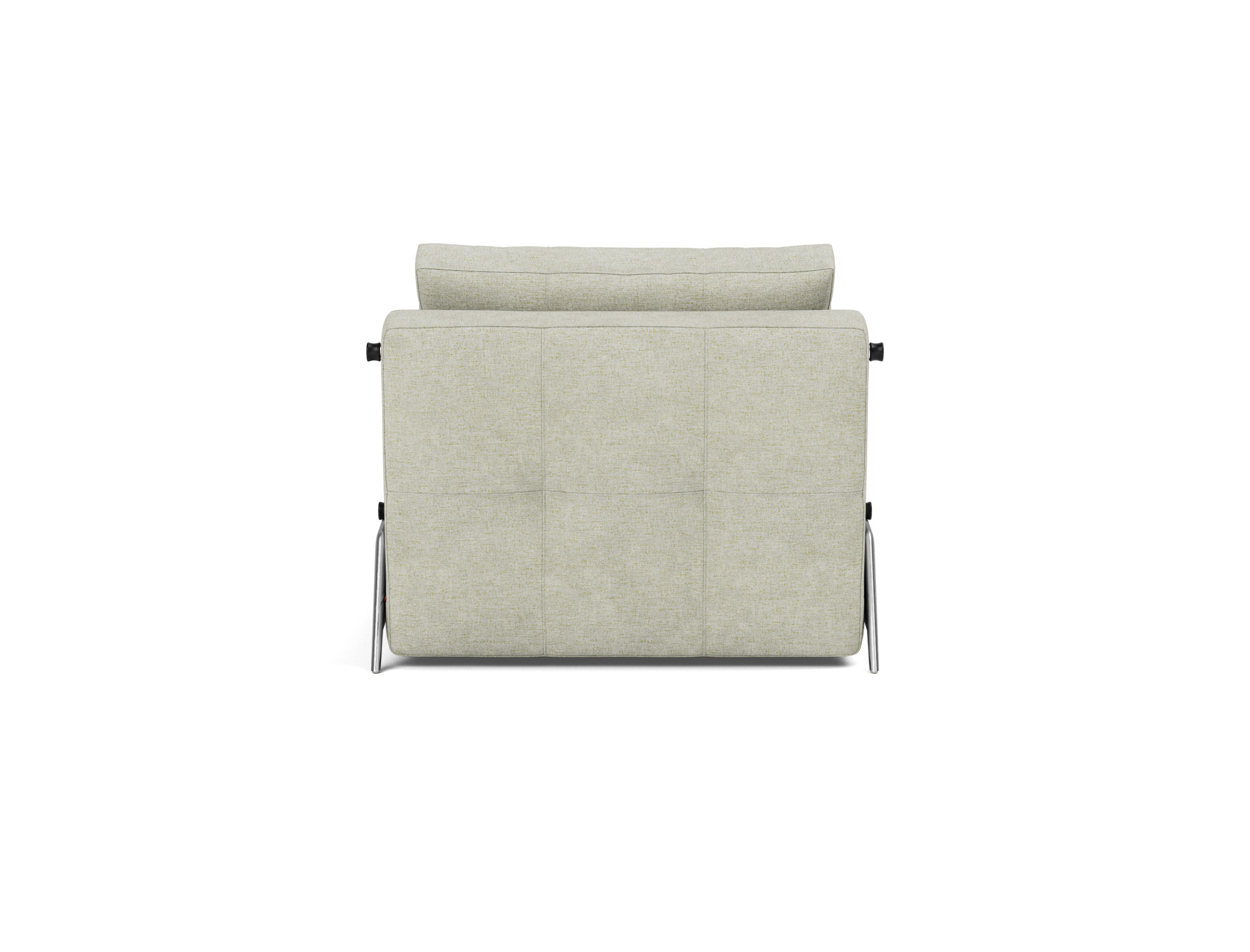 Schlafsessel Cubed 90 Flachgewebe Avella 280-Sand Beine Aluminium