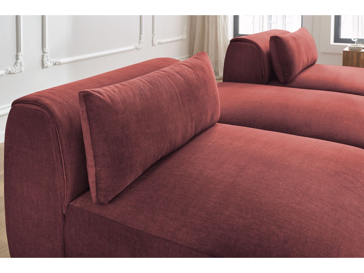 Bobochic Jeanne Sofa 3-Sitzer Samt Orange