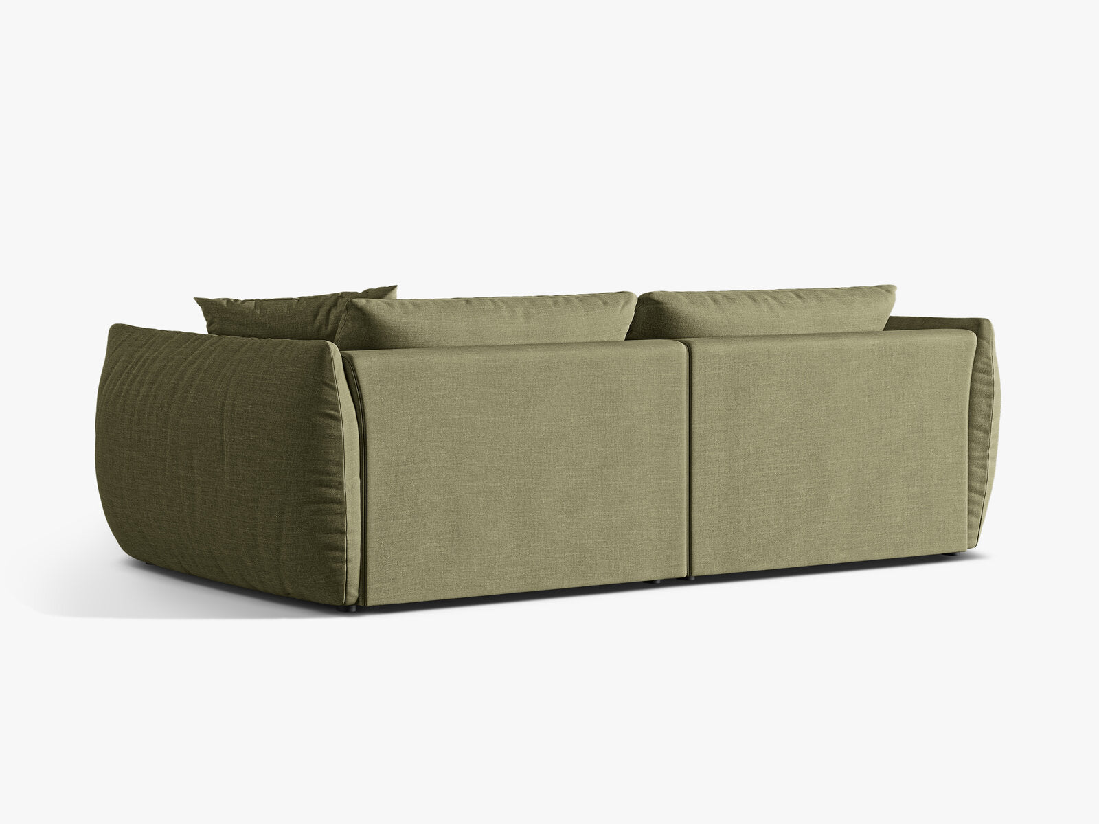 Micadoni Sofa Chris 4-Sitzer Strukturierter Stoff Hellgrün