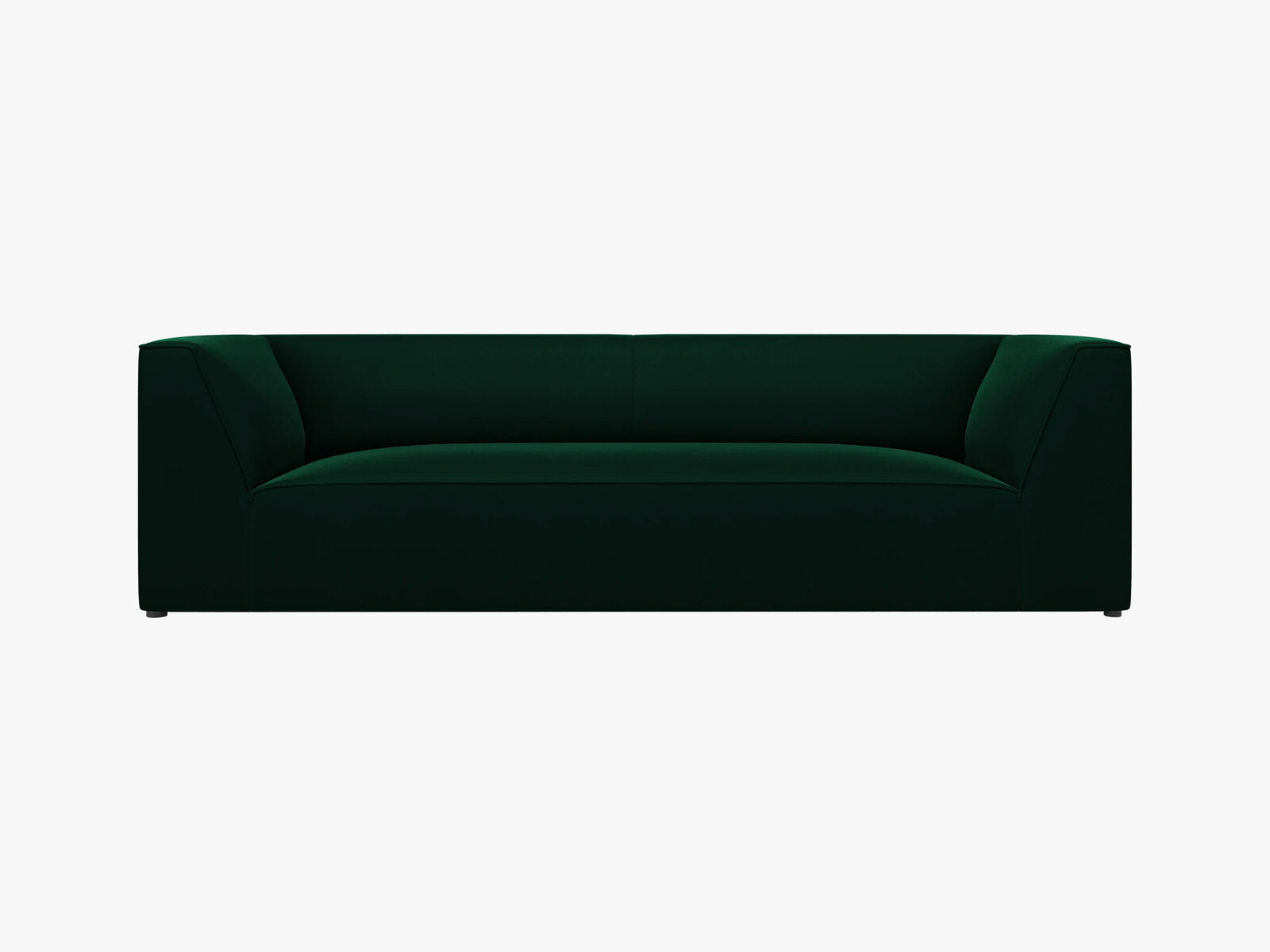 Micadoni Sofa Ruby 3-Sitzer Samt Salvador Flaschengrün