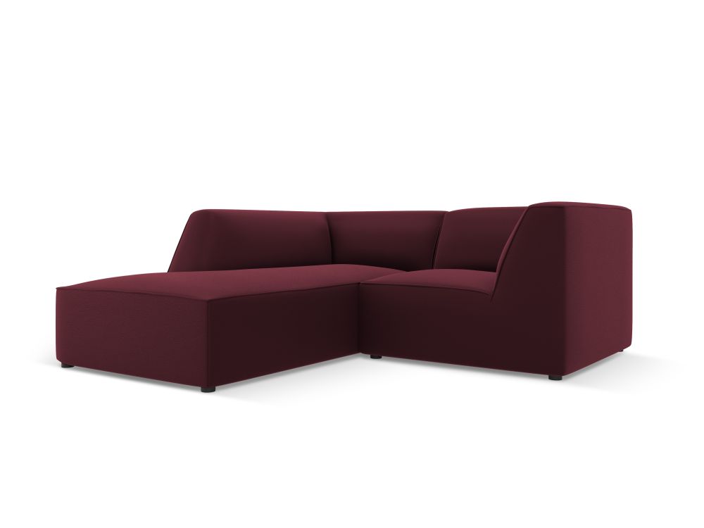 Cosmopolitan Design Ecksofa Siena 3-Sitzer Kunstleder Pacifico Bordeaux Links