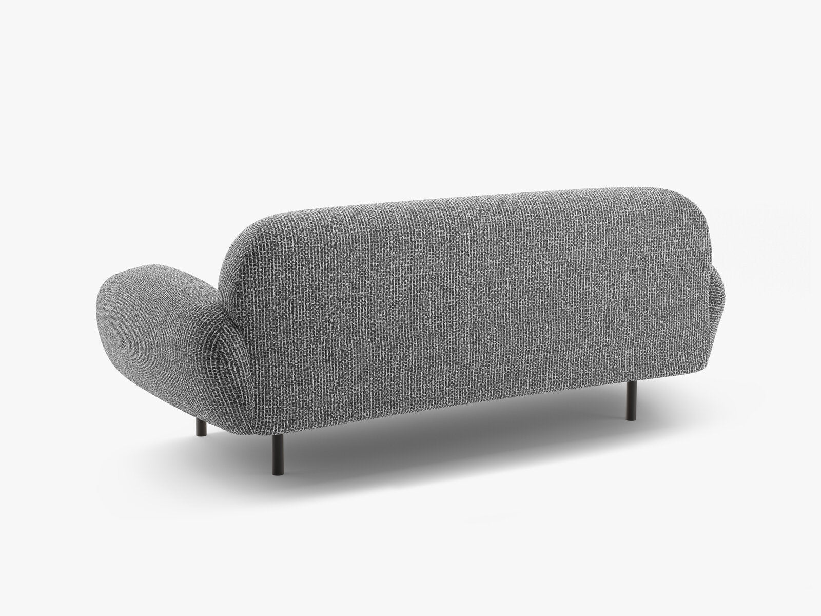 Micadoni Sofa Poppy 2-Sitzer große Version Chenille Silencio Dunkelgrau