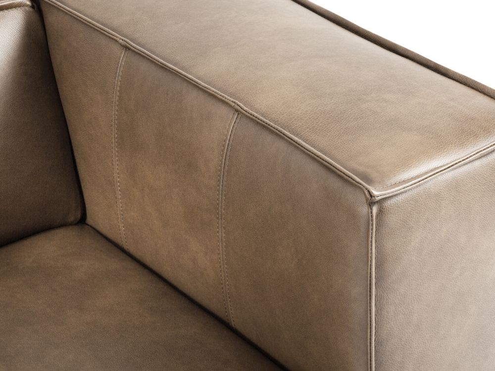 Cosmopolitan Design Sessel Turin Leder Granada Dunkelbeige