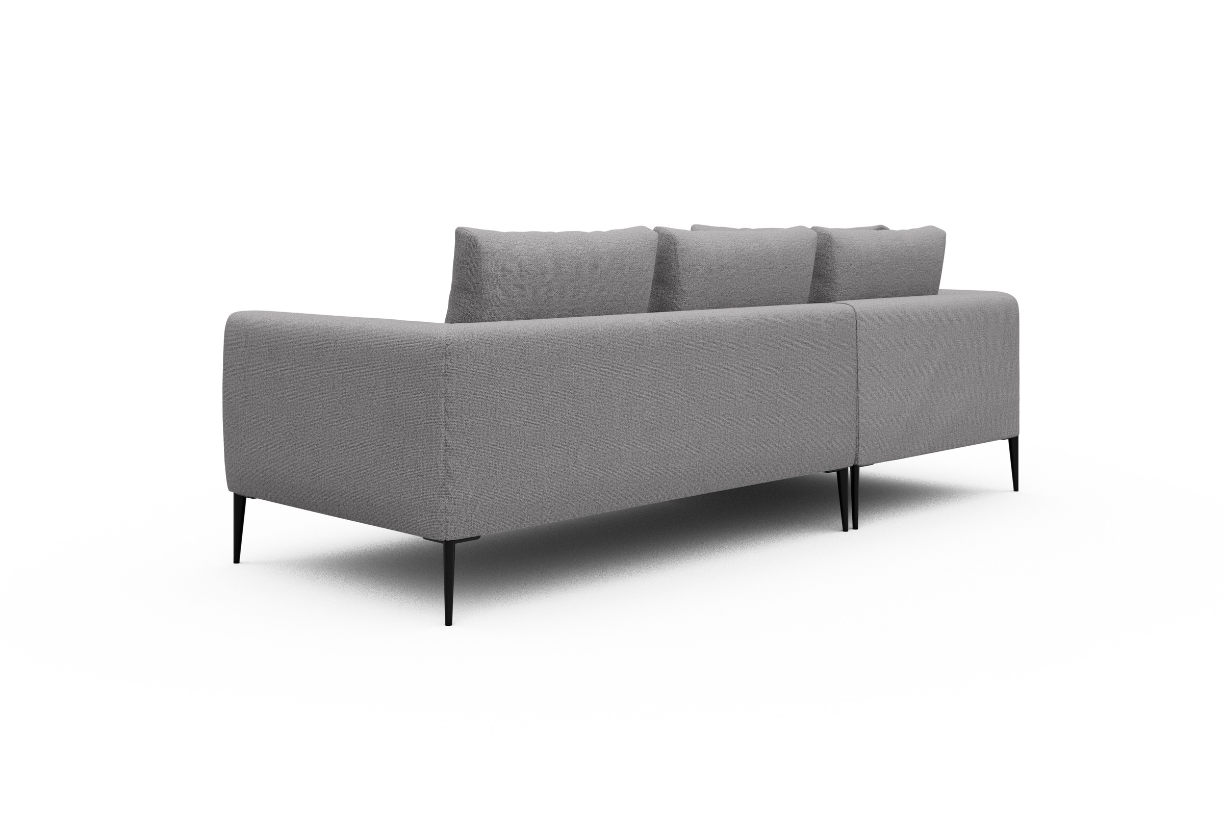Ecksofa Paul Relax-Ecke links mit 2-Sitzer Sama-Grey