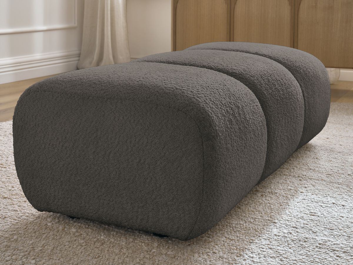 Bobochic Pamira Pouf Bouclé-Stoff Braun