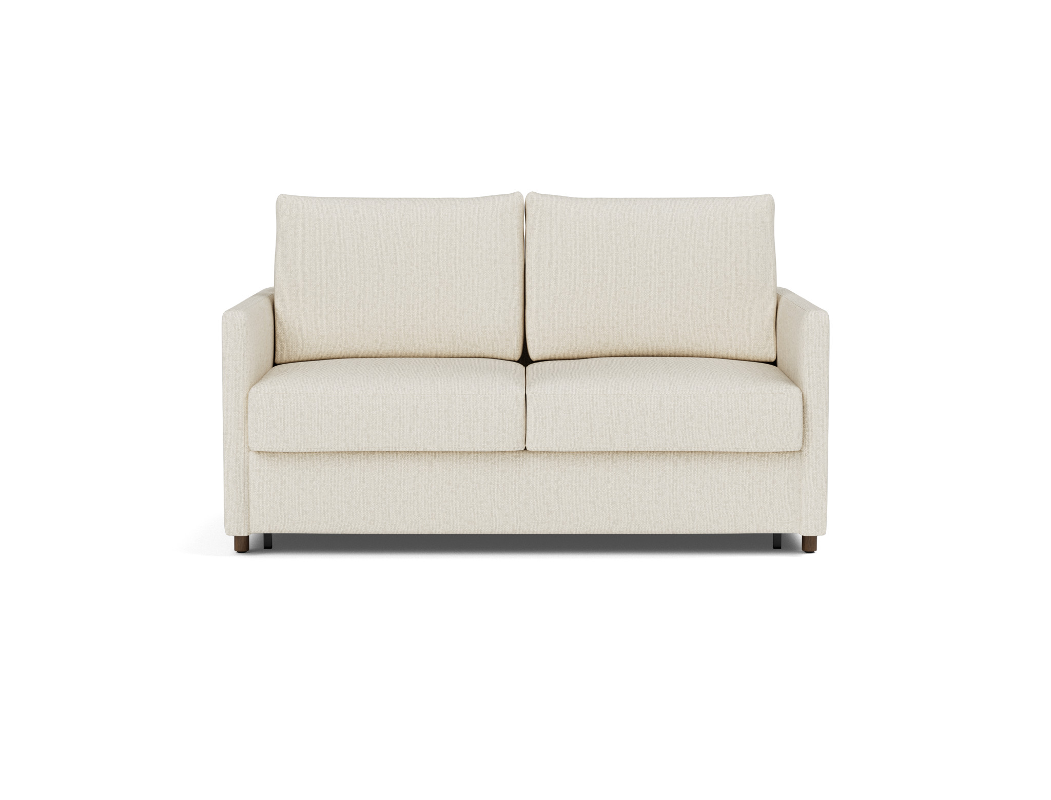 Schlafsofa Neah mit Slim-Armlehnen 140 Boucle Skandi 531-Off-White