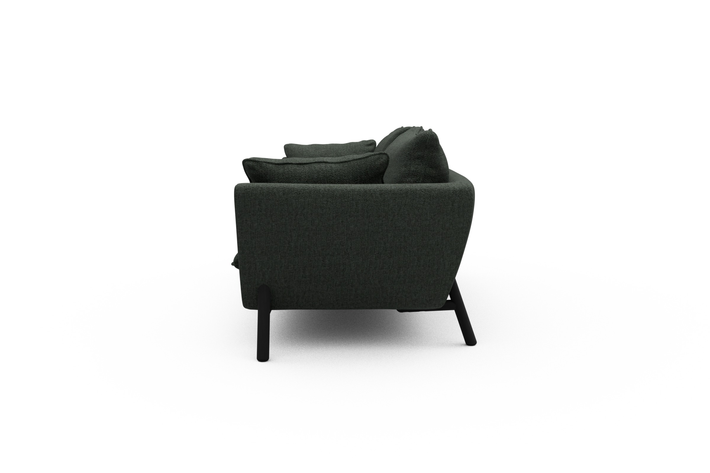 Sofa Emil PREMIUM 3-Sitzer Beinfarbe Eiche Schwarz Aivi-Pine-Green