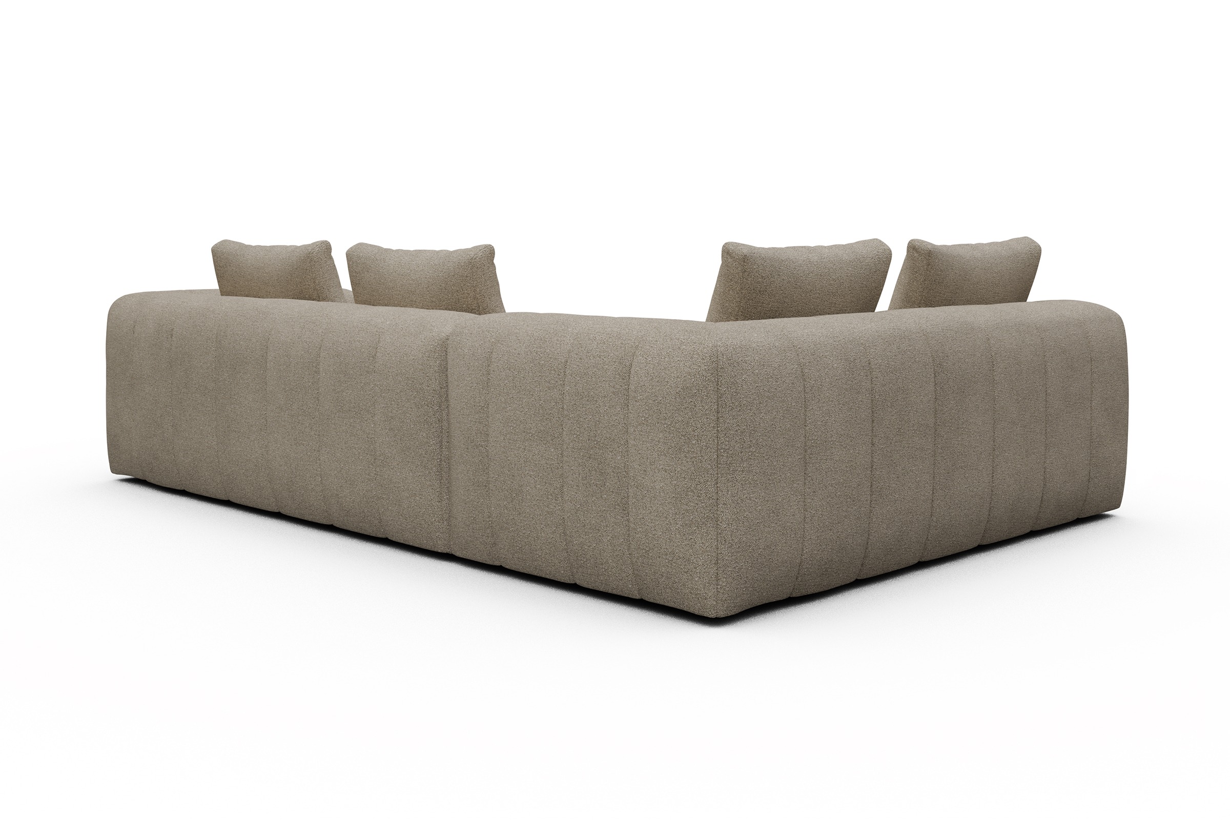 Ecksofa Hugo 2x 2,5-Sitzer Armlehne rechts Boucle-Belge