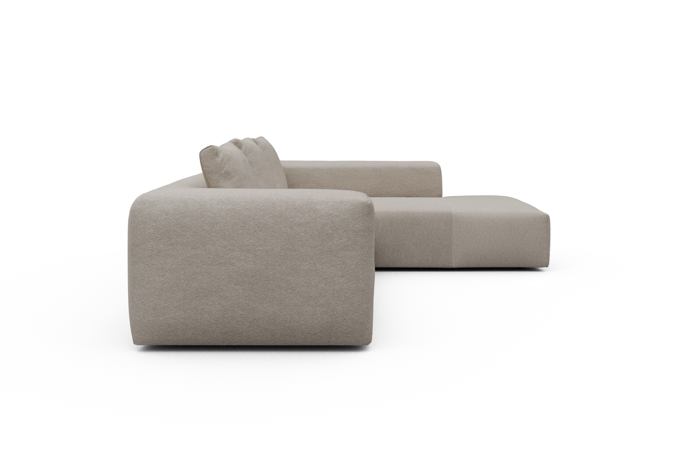 Ecksofa Fred Relax-Ecke rechts mit 2,5-Sitzer Aivi-Lace-Beige