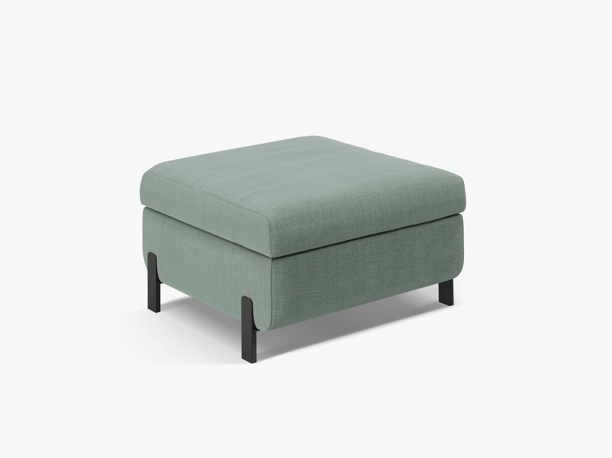 Micadoni Hocker Gloria 1-Sitzer Strukturierter Stoff Minze
