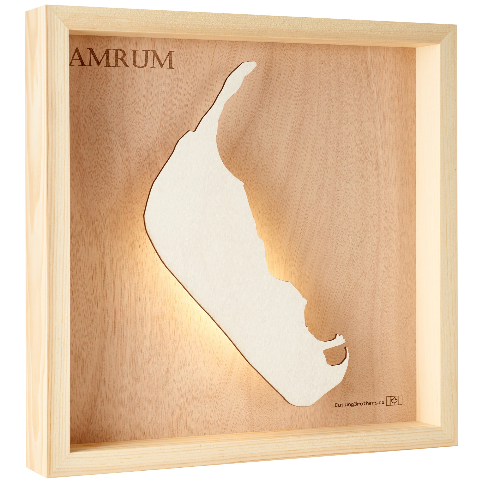 Cutting Brothers LED Licht Amrum 3D Insel Holz Karte