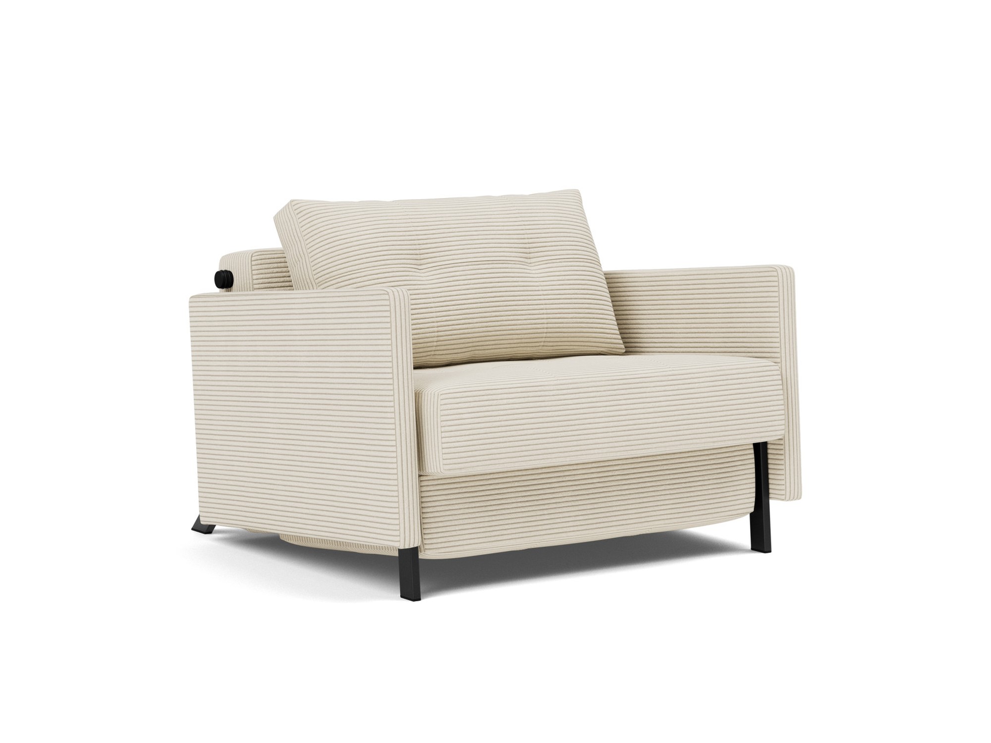 Schlafsessel Cubed 90 mit Armlehnen Kord Corduroy 594-Ivory