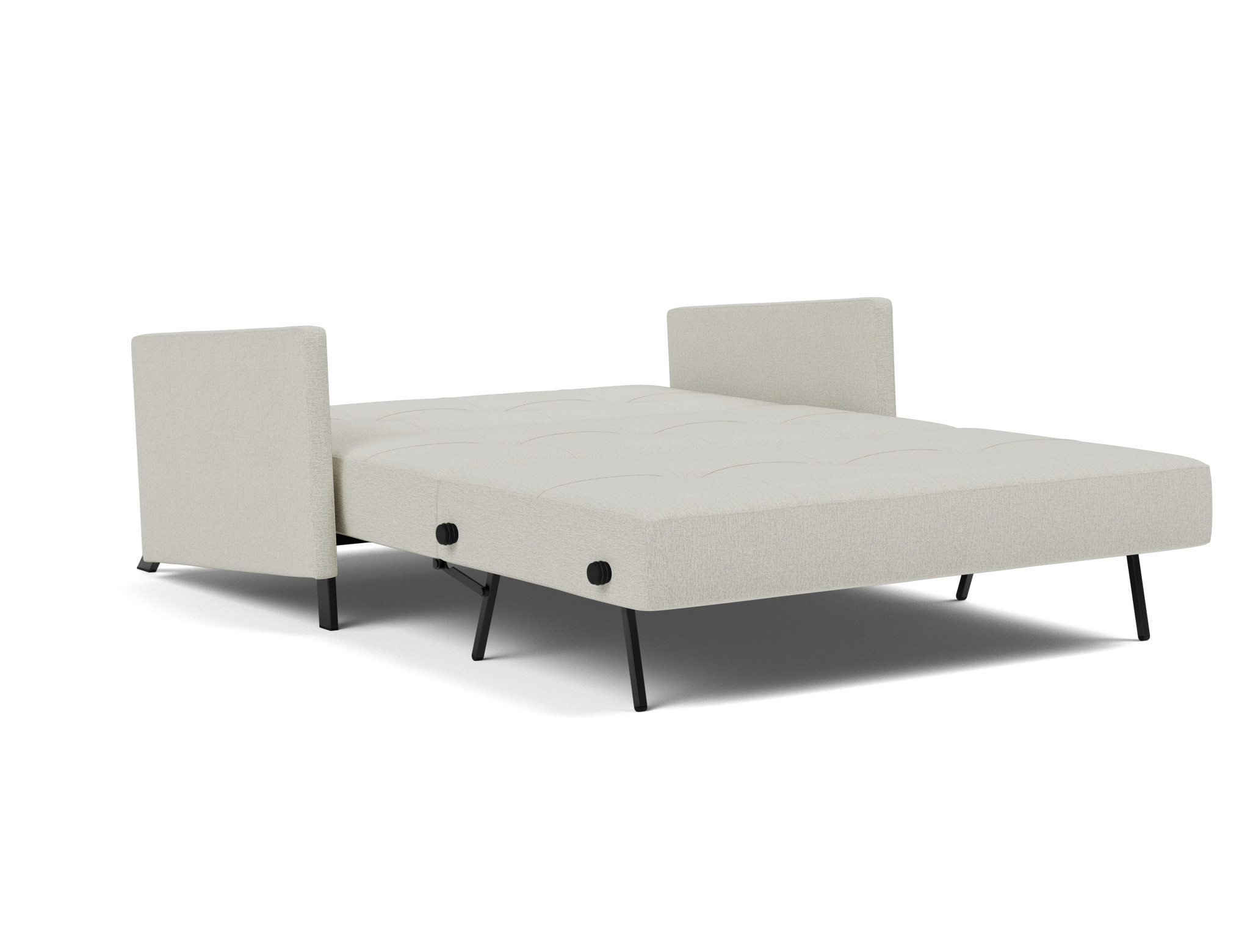 Schlafsofa Cubed mit Armlehnen 140 Flachgewebe Mixed Dance 527-Natural