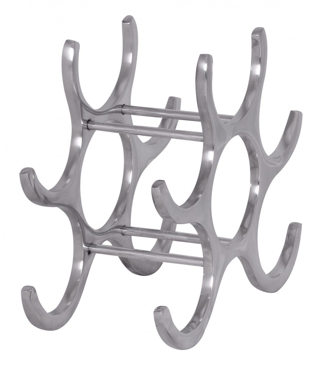 Flaschenregal Vestnes Aluminium Silber 29 × 14 × 24 cm