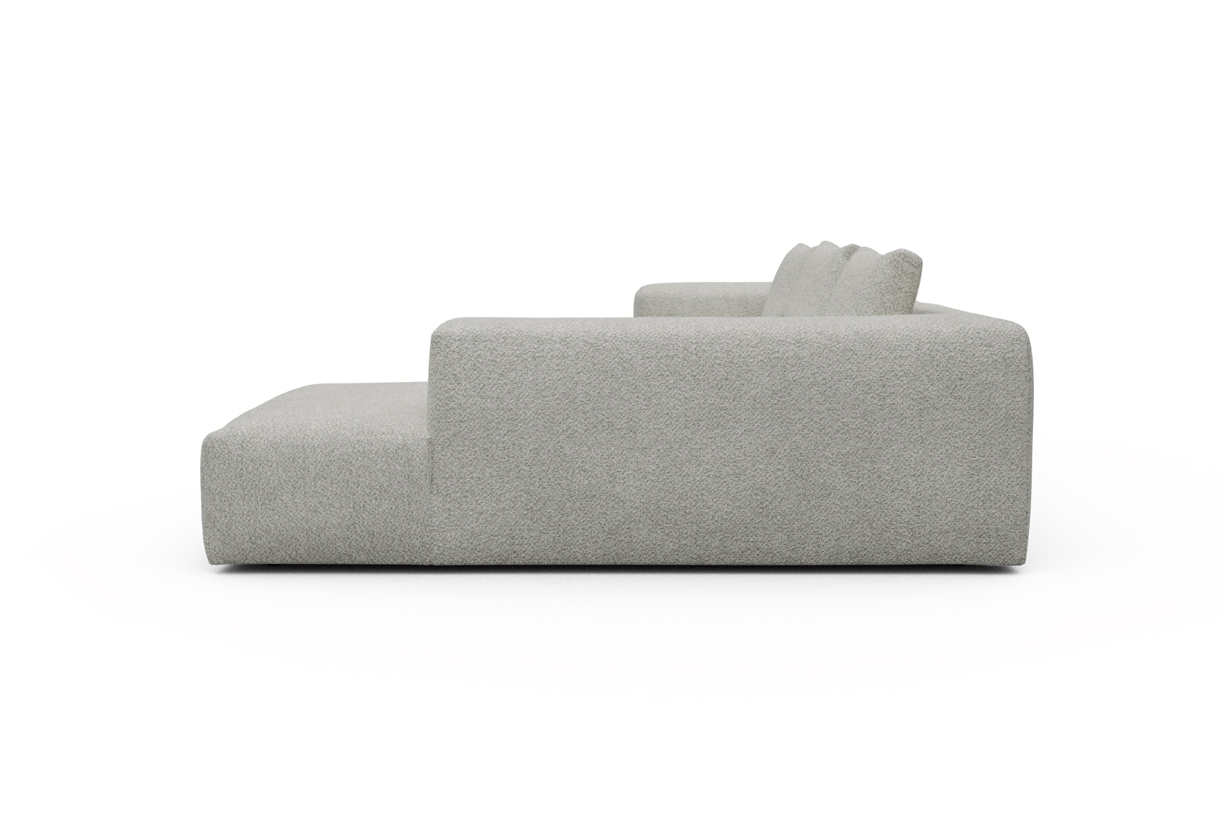 Ecksofa Fred Relax-Ecke rechts mit 2,5-Sitzer Vanora-Warm-Sand