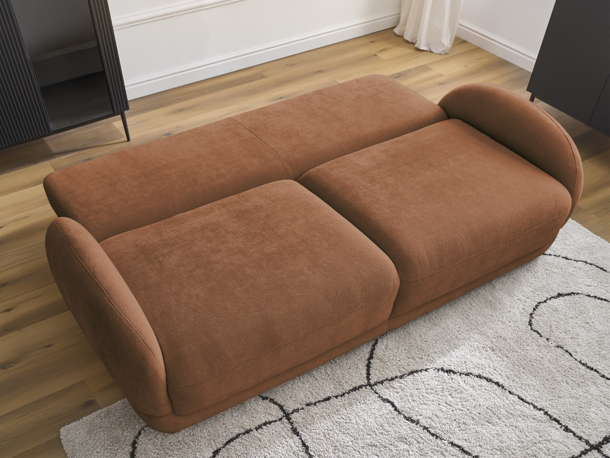 Bobochic Monica Schlafsofa 3-Sitzer mit Bettkasten Stoff Rot