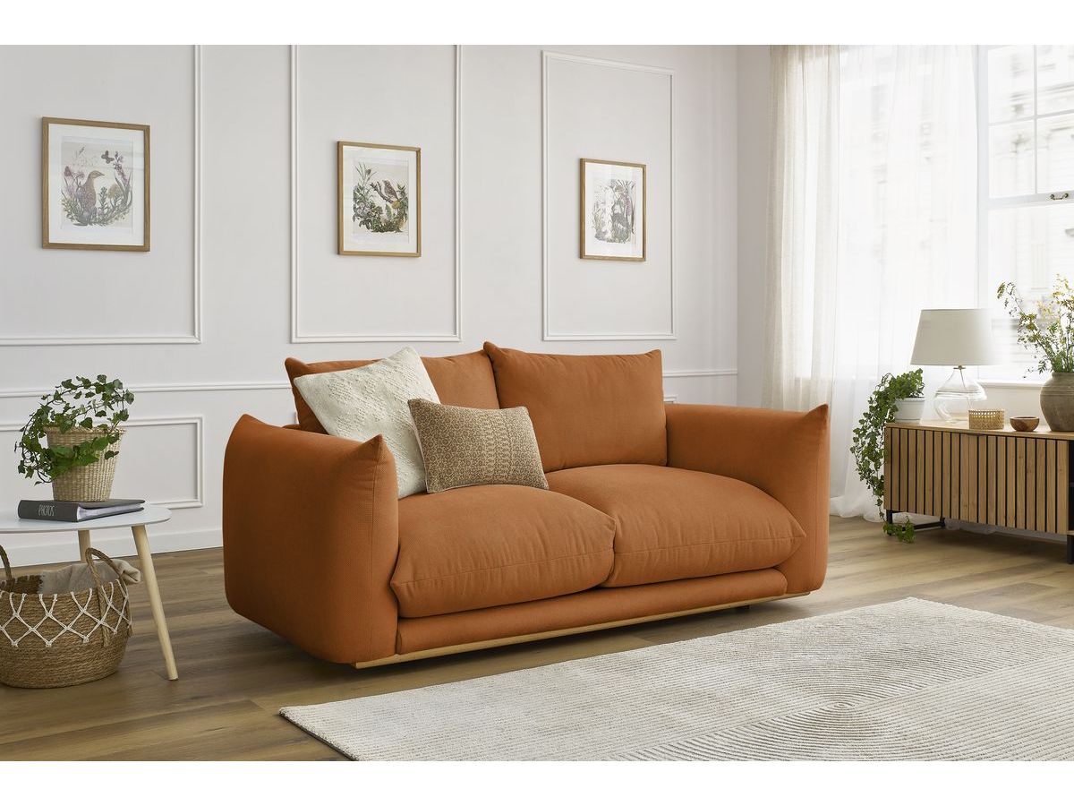 Bobochic Ernest Sofa 2-Sitzer Stoff Orange