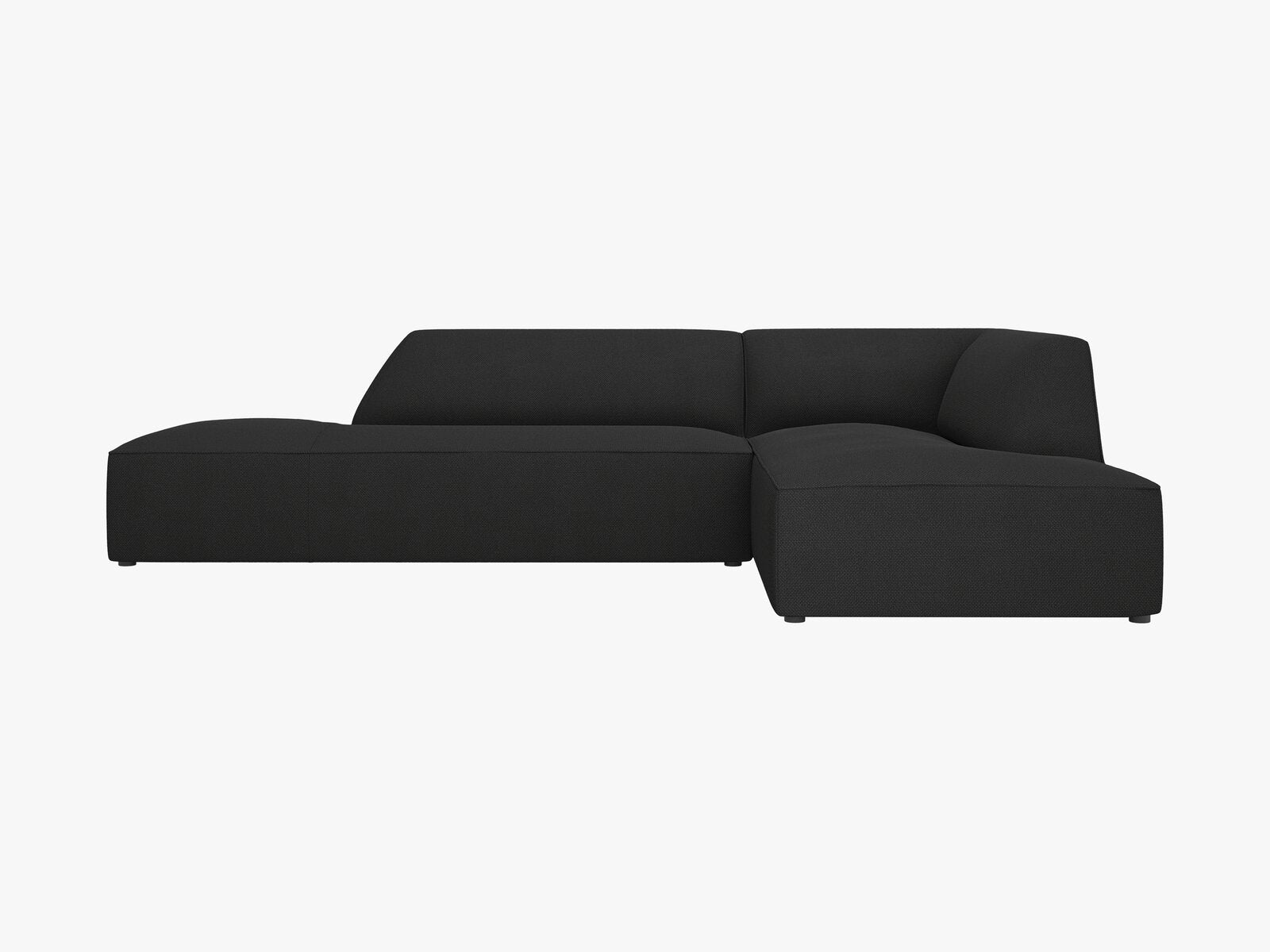 Micadoni Ecksofa Ruby 4-Sitzer Rechts Strukturierter Stoff Ottawa Schwarz