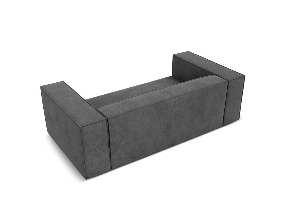 Cosmopolitan Design Sofa Turin 2-Sitzer Strukturierter Stoff Rosario Grau
