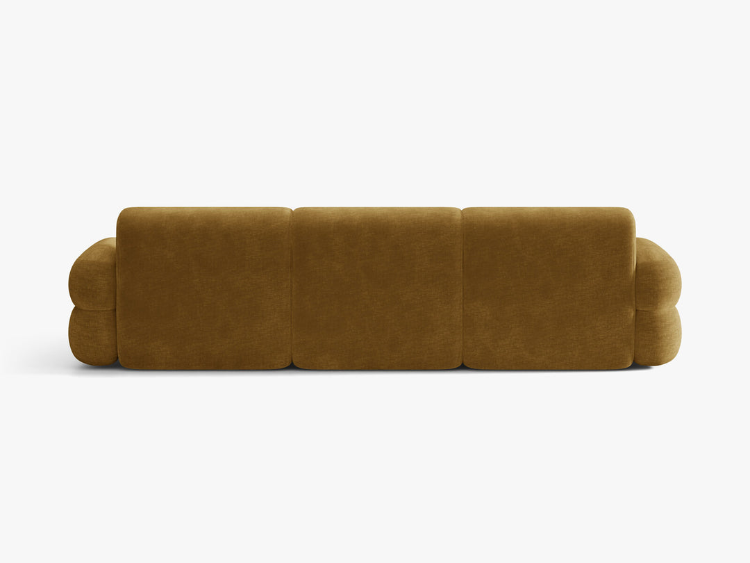 Micadoni Neo Ecksofa 4-Sitzer Rechts Chenille Golden Senf