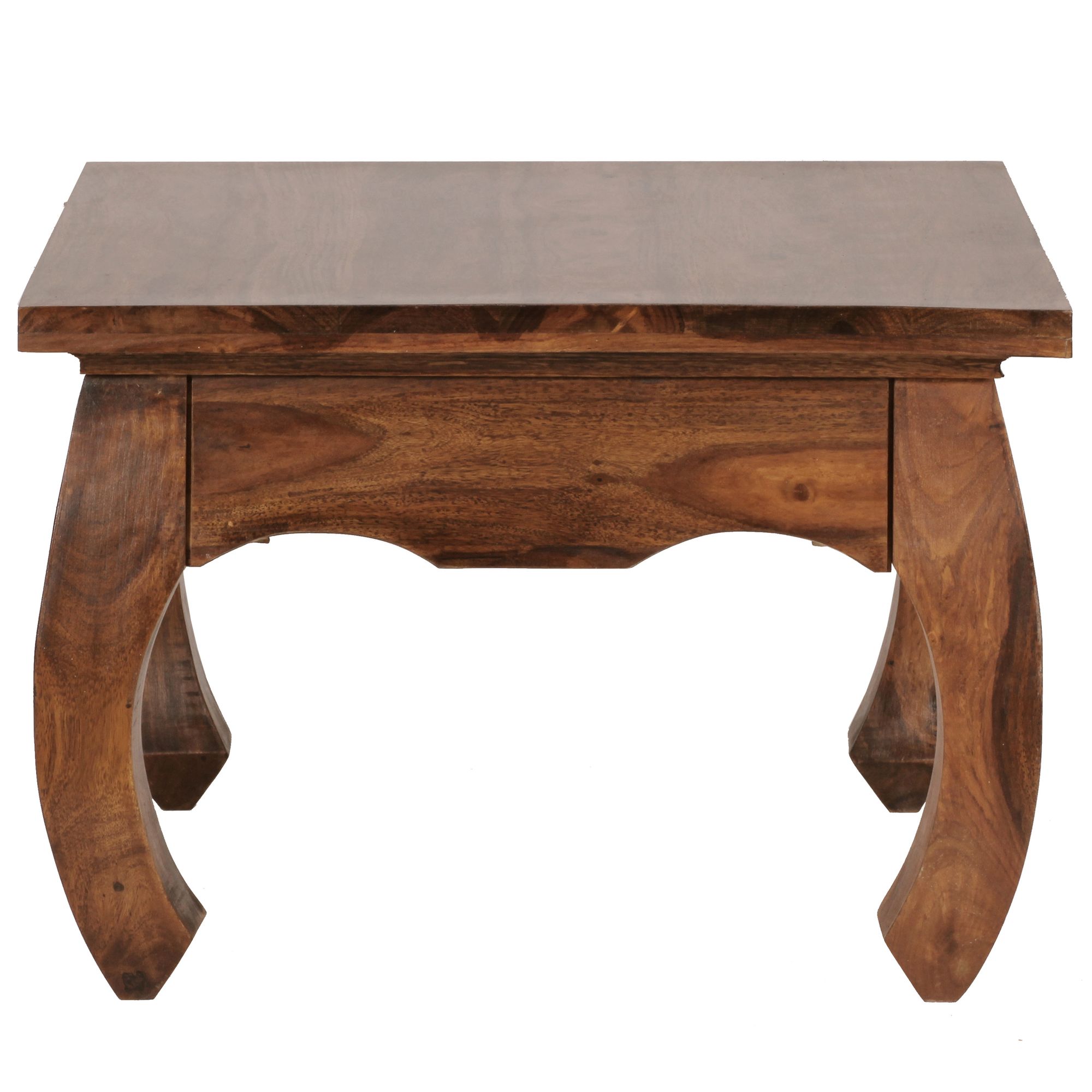 Couchtisch Rognan Massivholz Dunkelbraun 60 × 60 cm