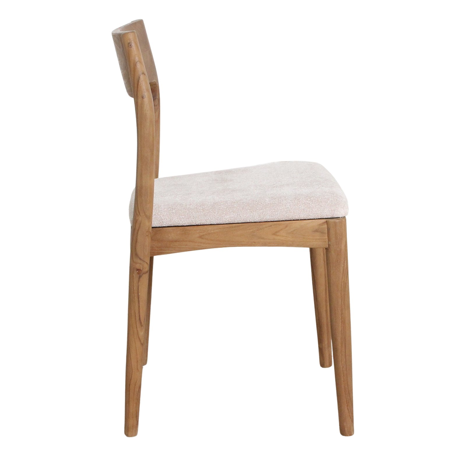 Raw Materials Freya Esszimmerstuhl aus Teakholz creme