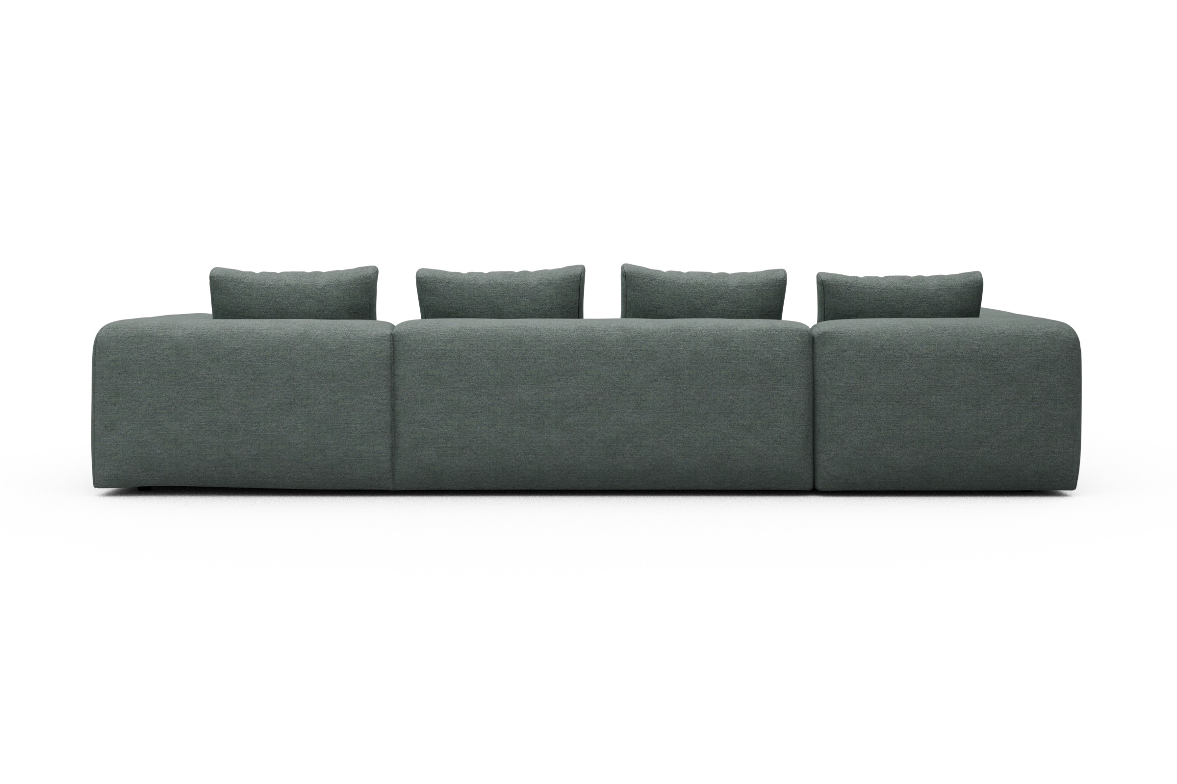 Wohnlandschaft Fred Chaiselongue rechts mit 2-Sitzer und lange Armlehne links Carreno-Ice-Blue