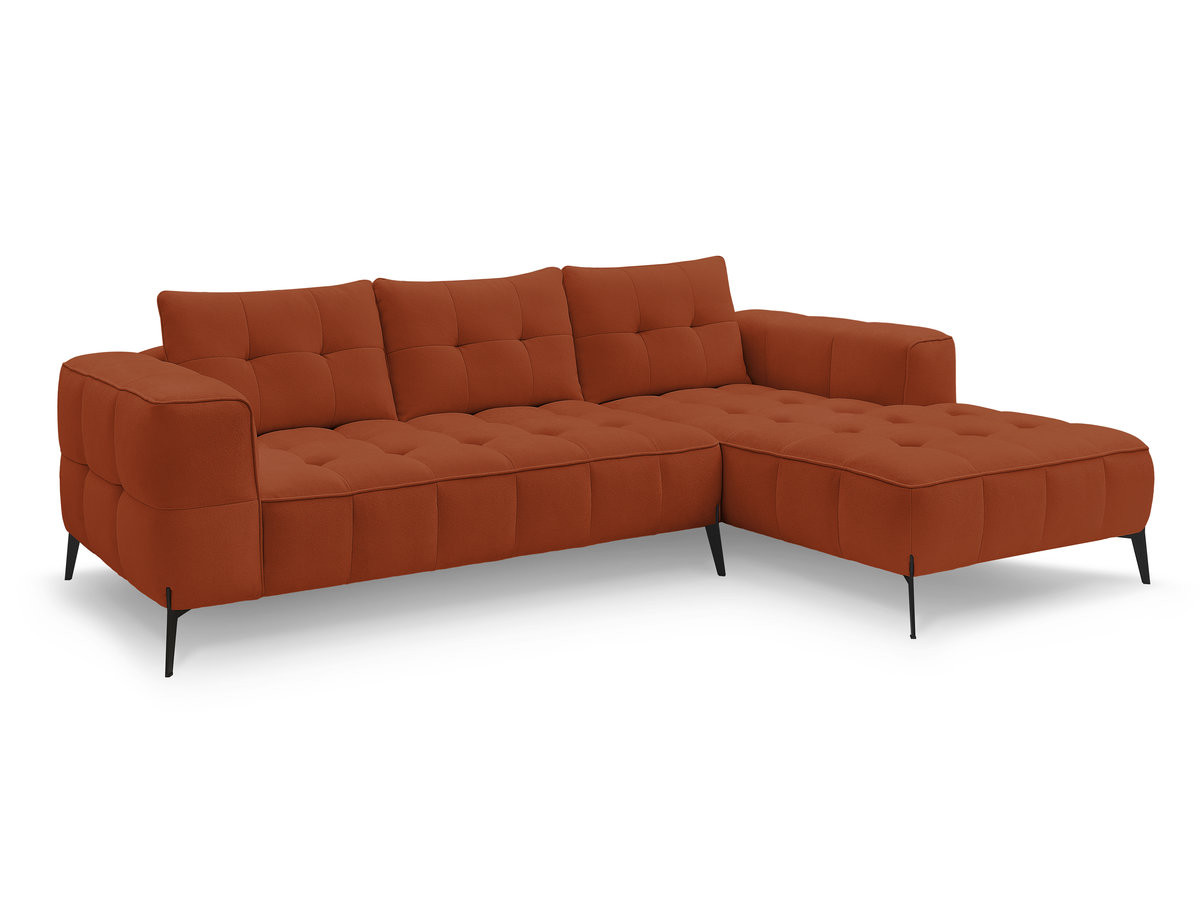 Bobochic Anis Ecksofa Strukturstoff Orange Ecke rechts