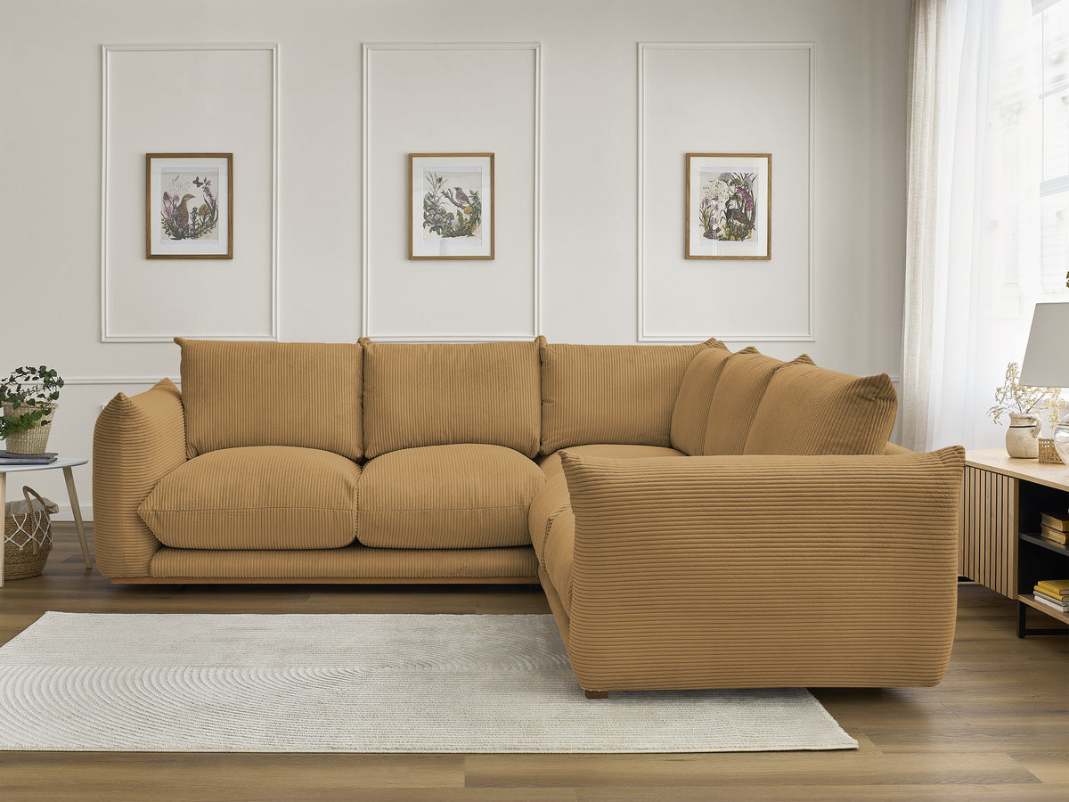Bobochic Ernest Ecksofa Cordsamt Gelb