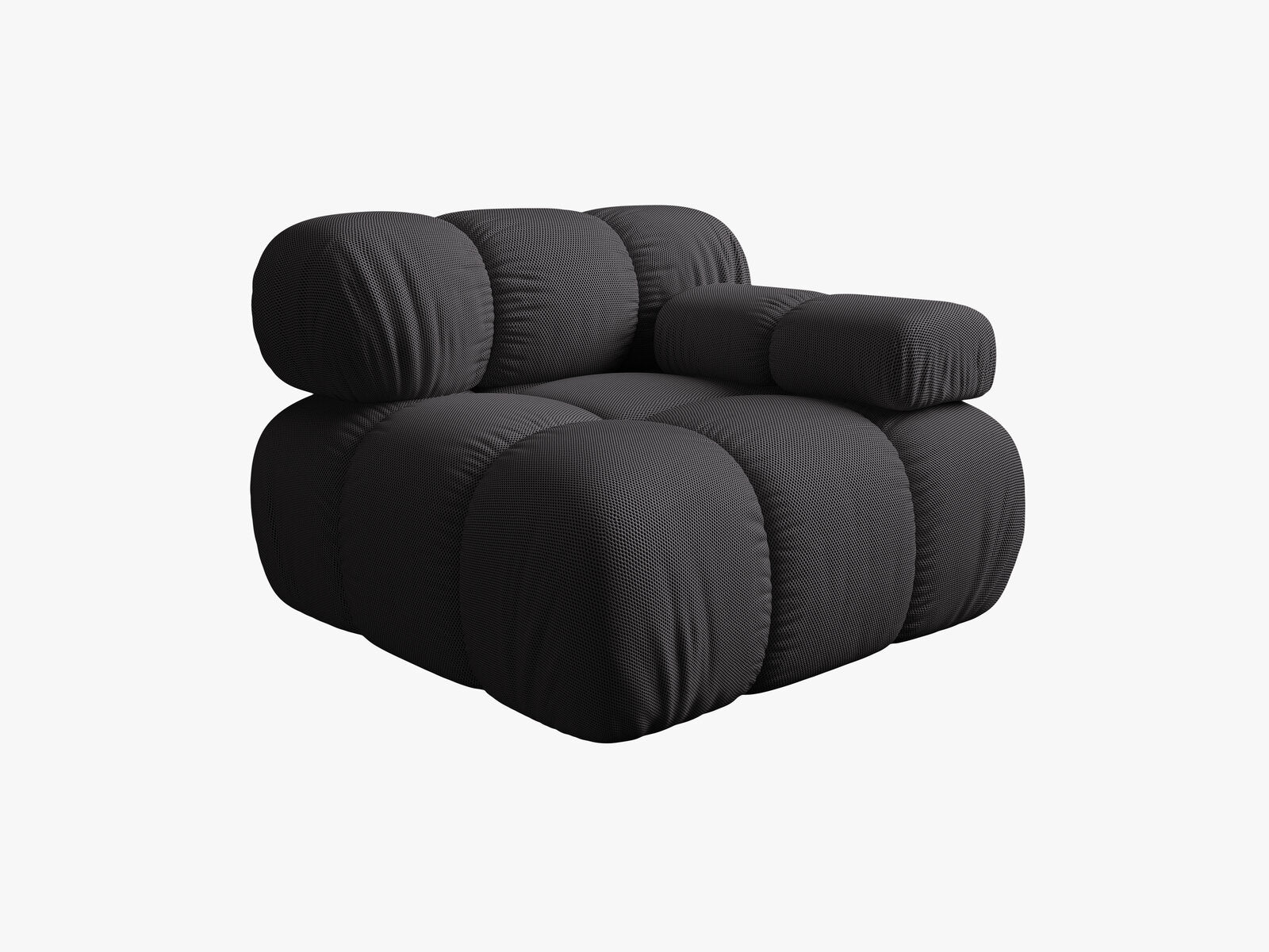Micadoni Eckmodul Bellis Rechts 3D-Stoff Sonic Espresso