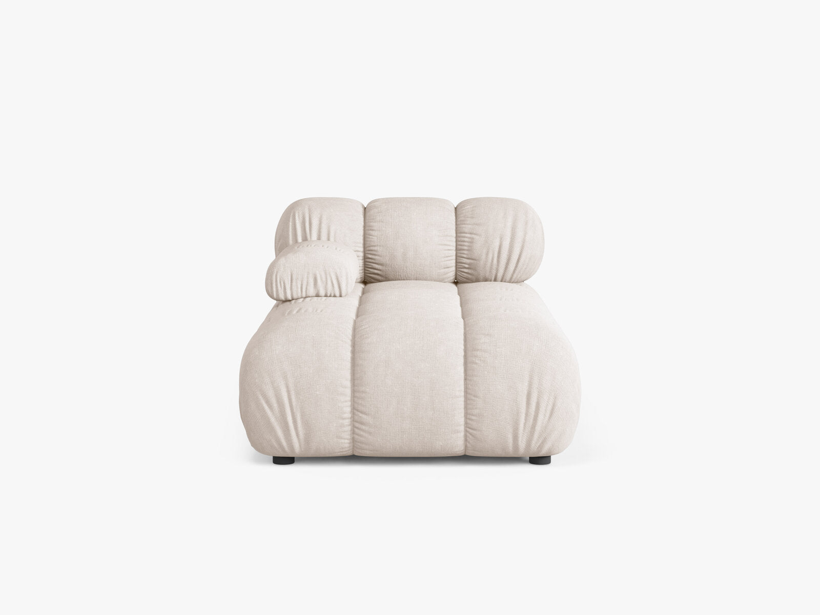 Micadoni Recamiere Bellis Links Strukturierter Stoff Liberty Beige