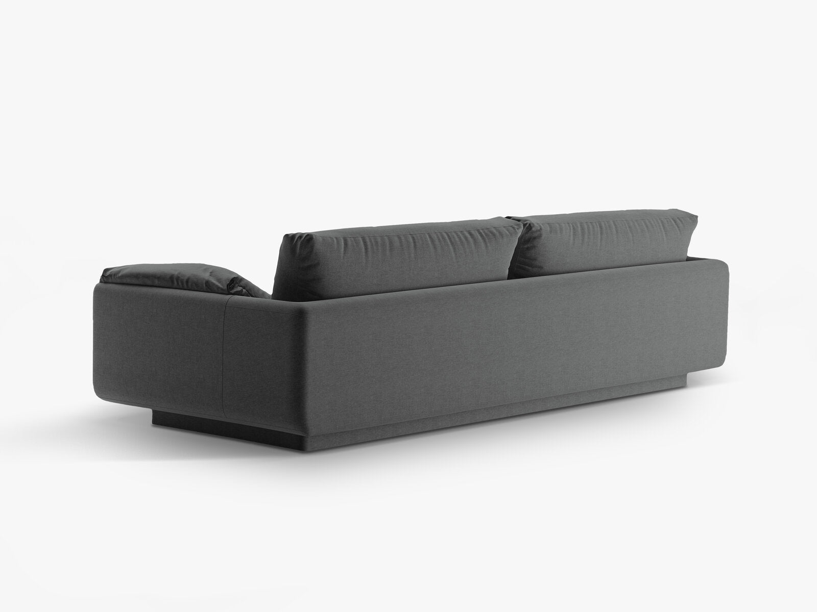 Micadoni Sofa Torino 4-Sitzer Strukturierter Stoff Dunkelgrau