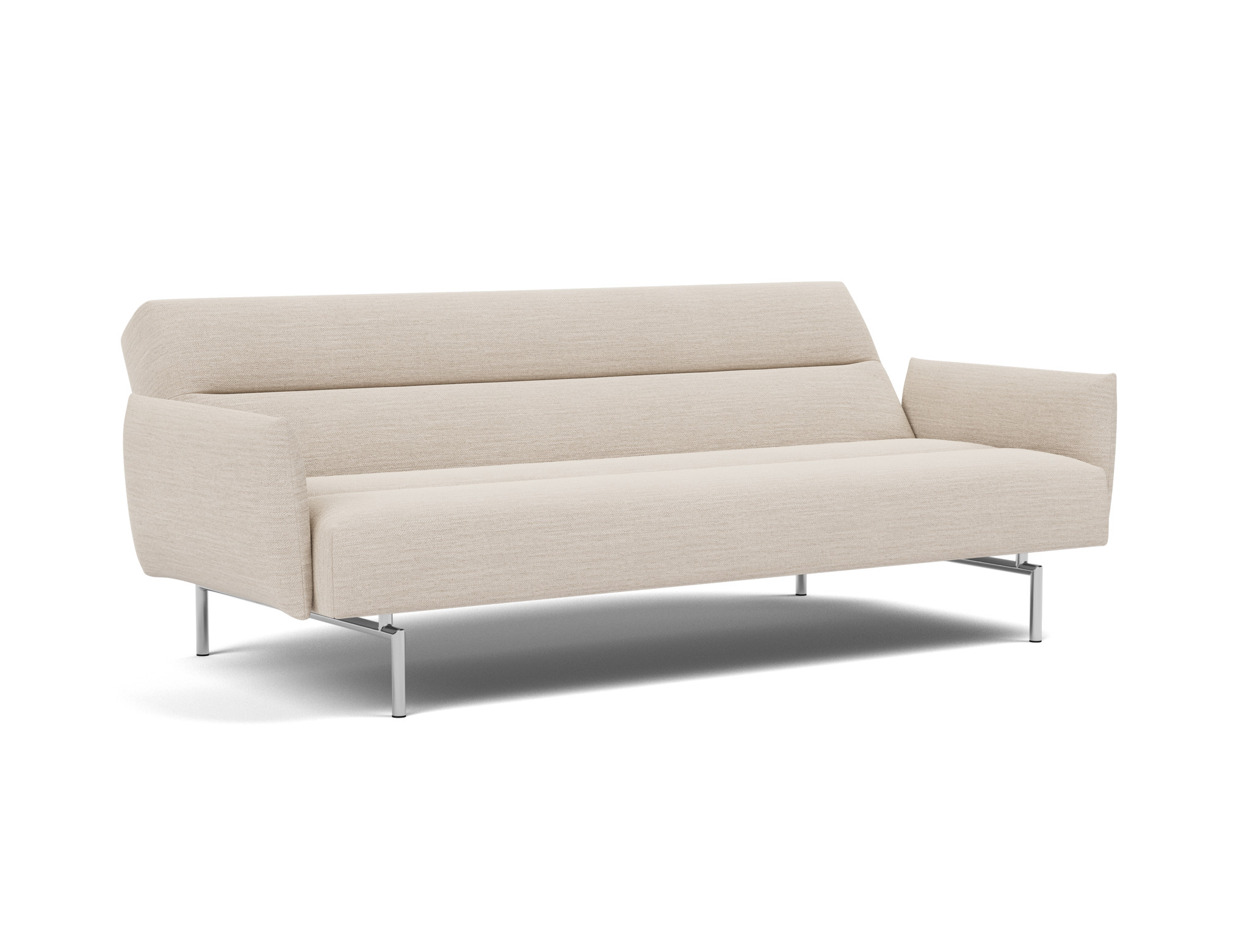 Schlafsofa Jillis mit Armlehnen Webstoff Blida 612-Sand-Grey