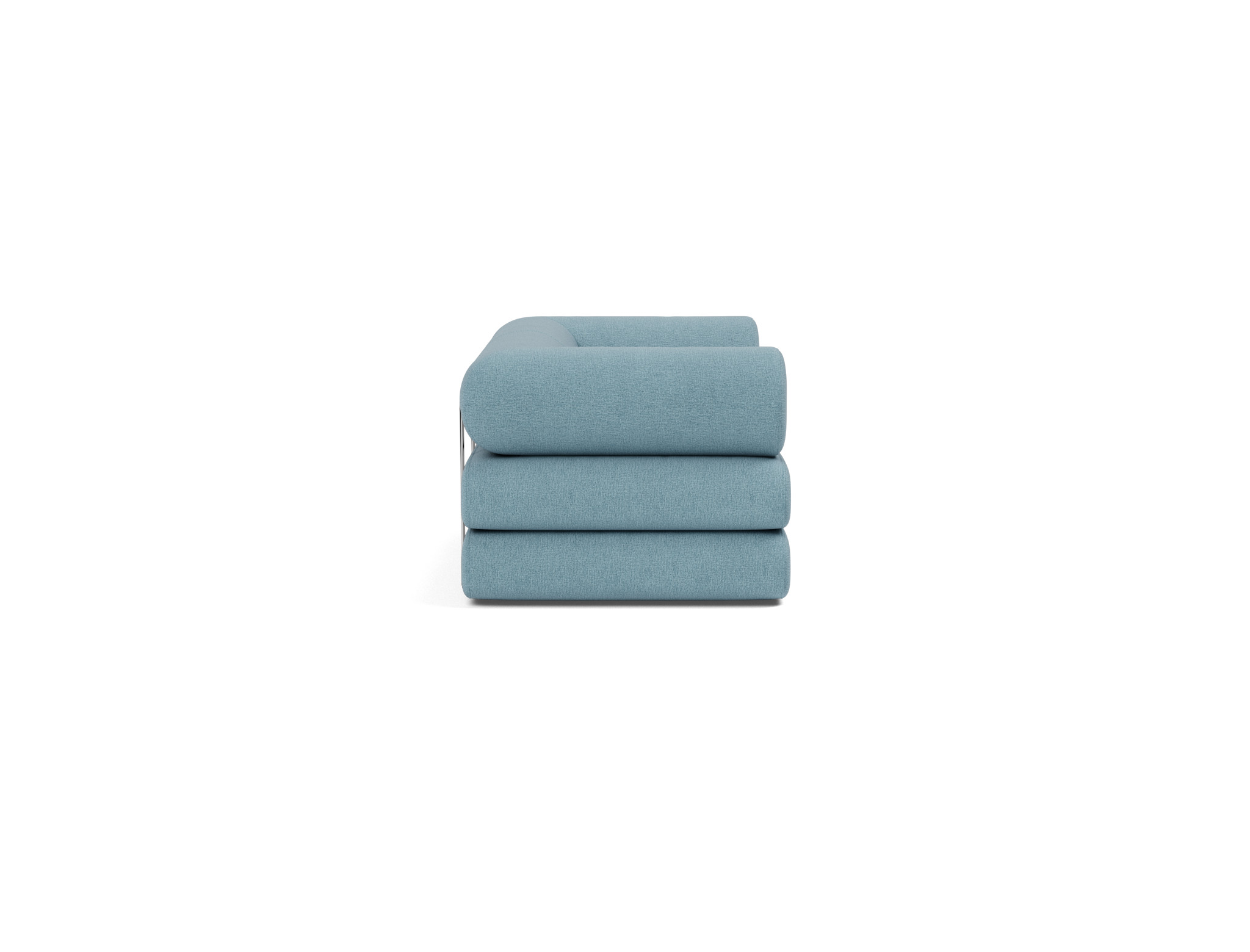 Tagesbett Circlus mit L-förmigen Armlehnen Flachgewebe Mixed Dance 525-Light-Blue