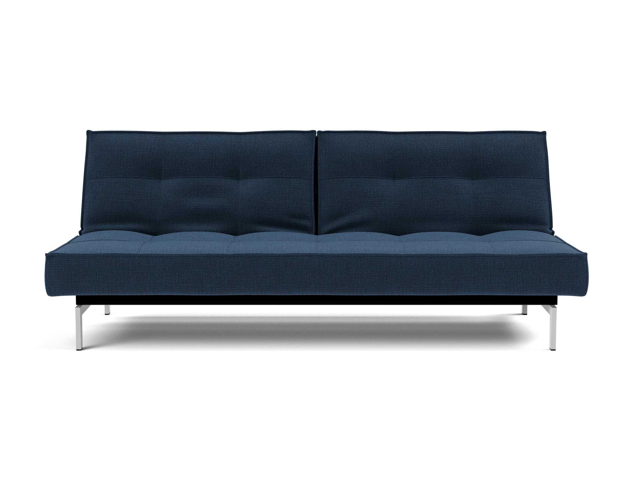 Schlafsofa Splitback Chenille Esina 414-Indigo-Blue Beine Chrom