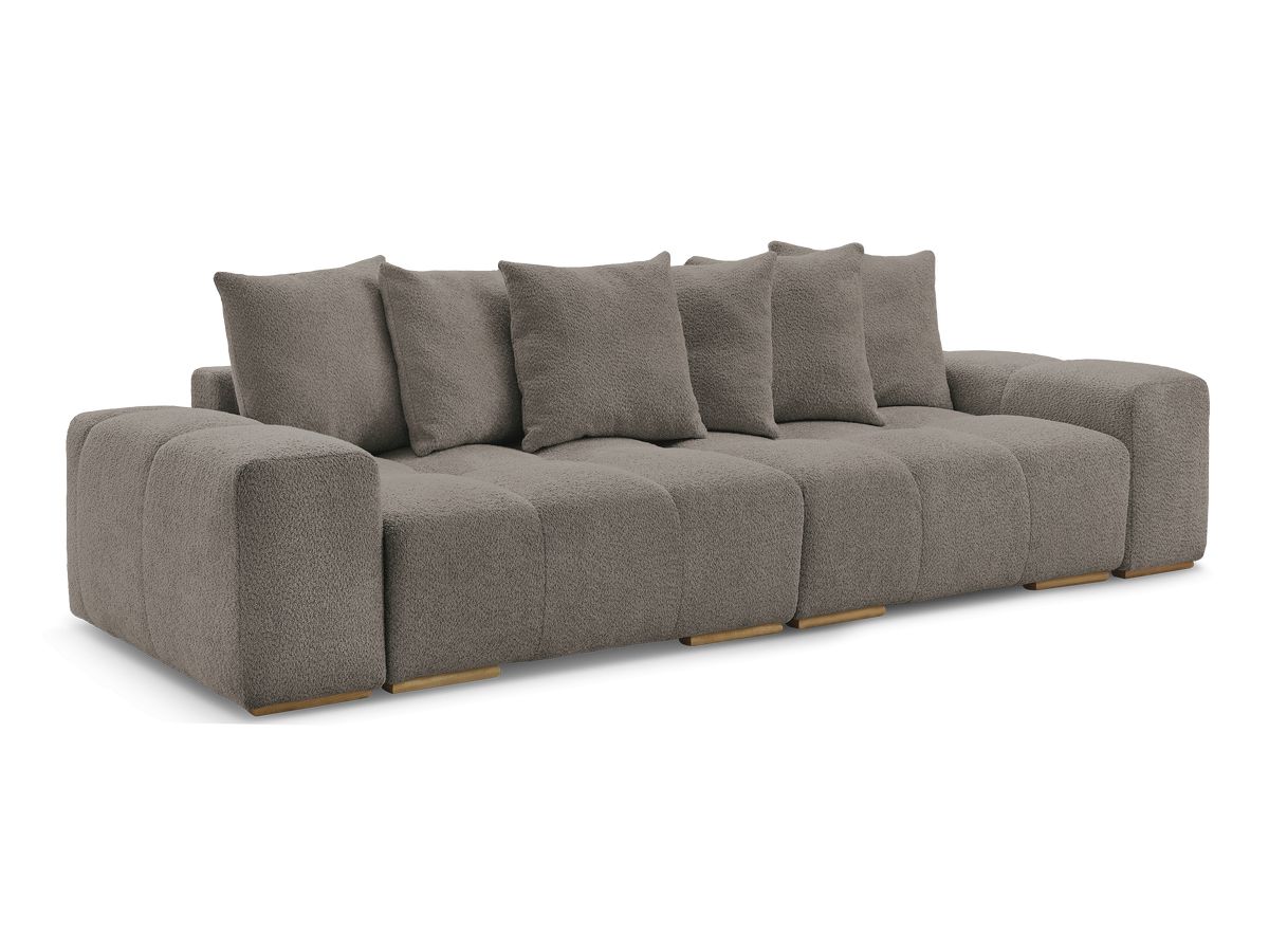 Bouclé-Stoff · Braun