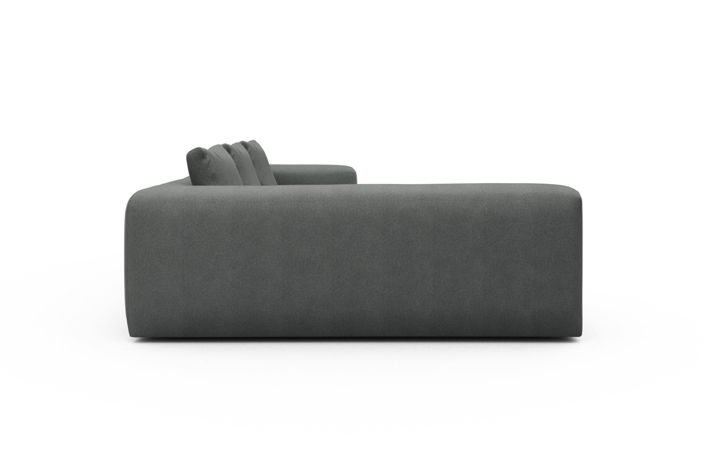 Ecksofa Fred 2x 2,5-Sitzer links offen Satya-Steel