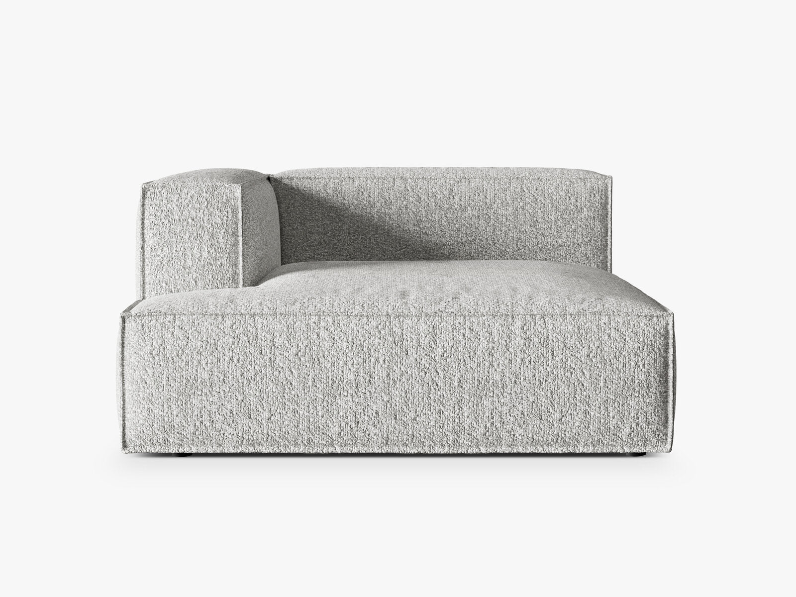 Micadoni Recamiere Nuria Groß 1-Sitzer Links Boucle Silber
