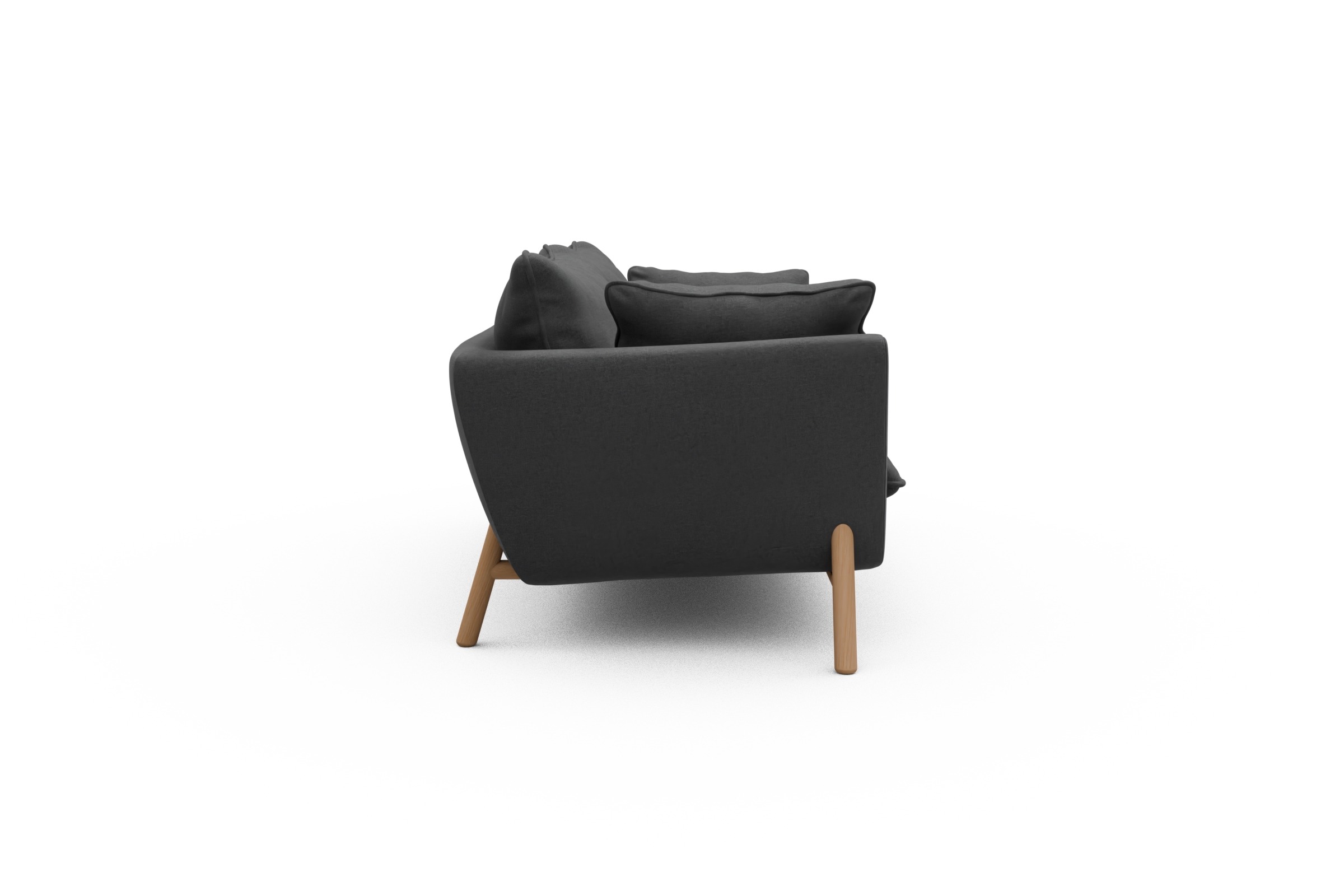 Sofa Emil PREMIUM 2-Sitzer Beinfarbe Eiche Natur Satya-Zinc