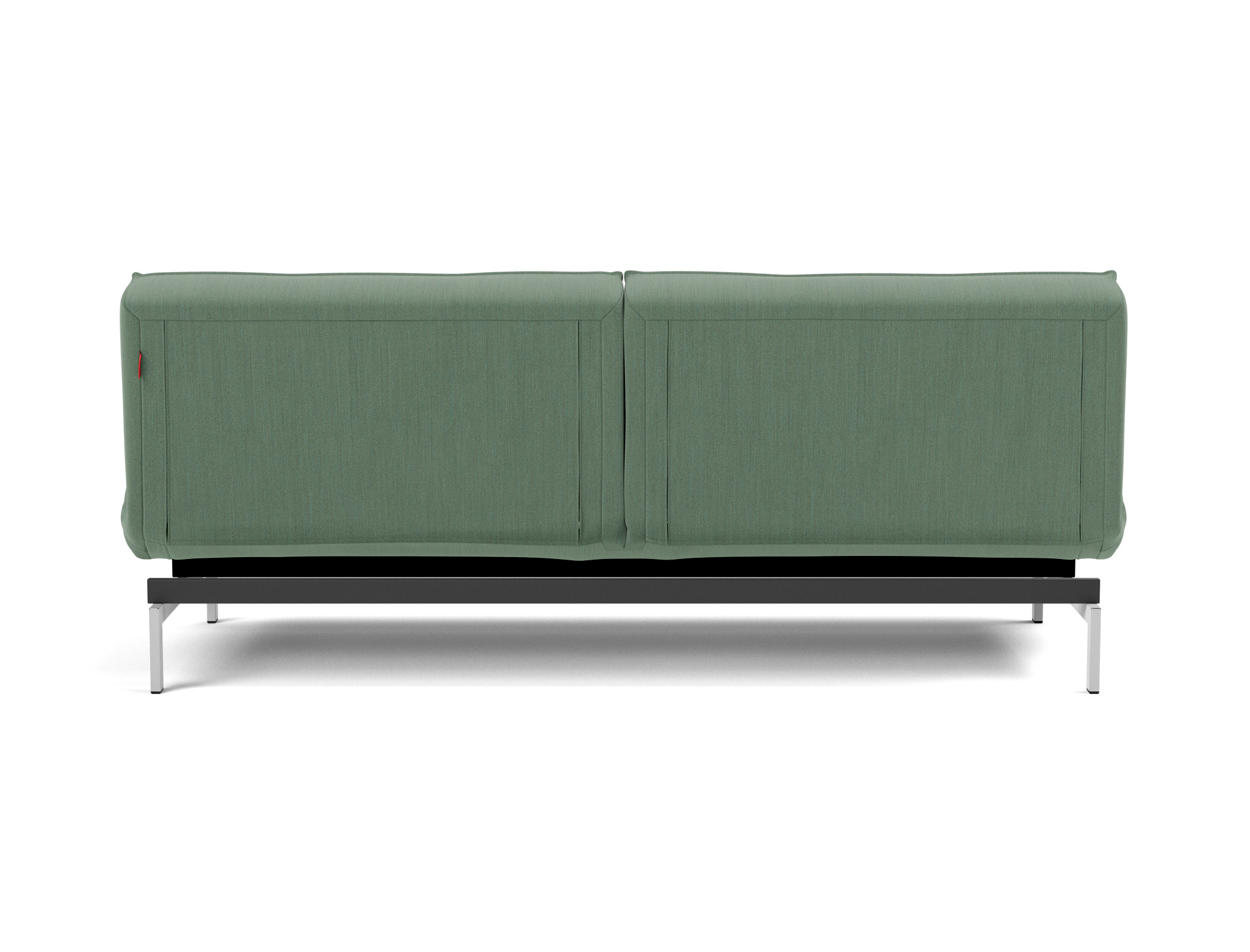 Schlafsofa Splitback Flachgewebe Elegance 518-Green Beine Chrom