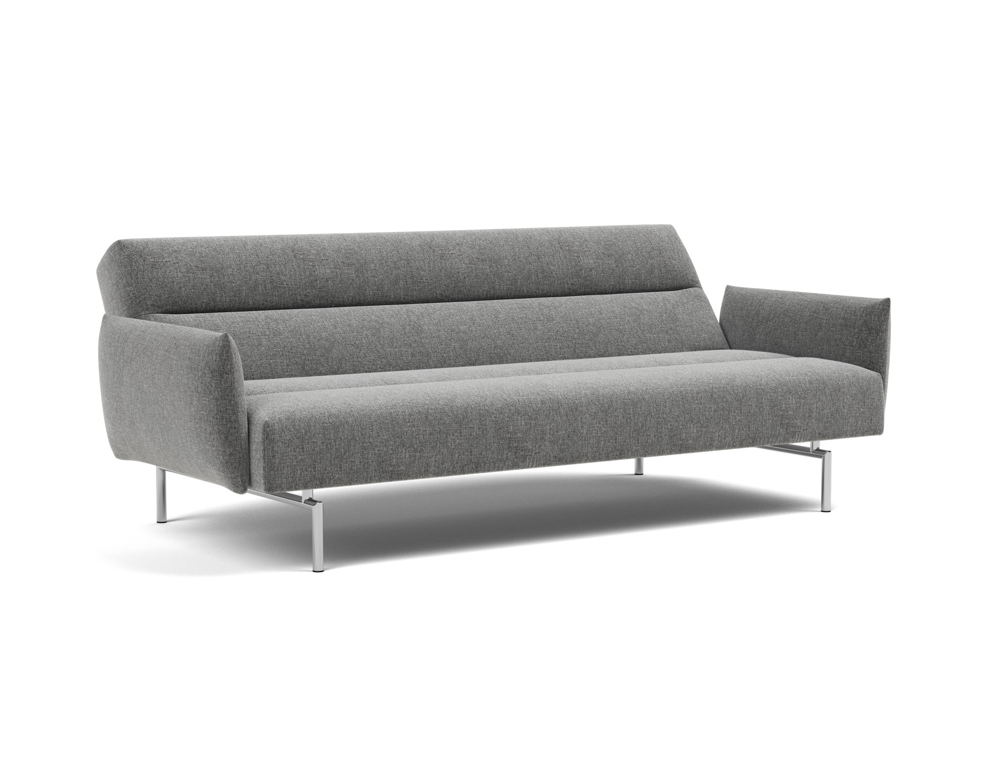 Schlafsofa Jillis mit Armlehnen Strukturierter Stoff Twist 563-Charcoal