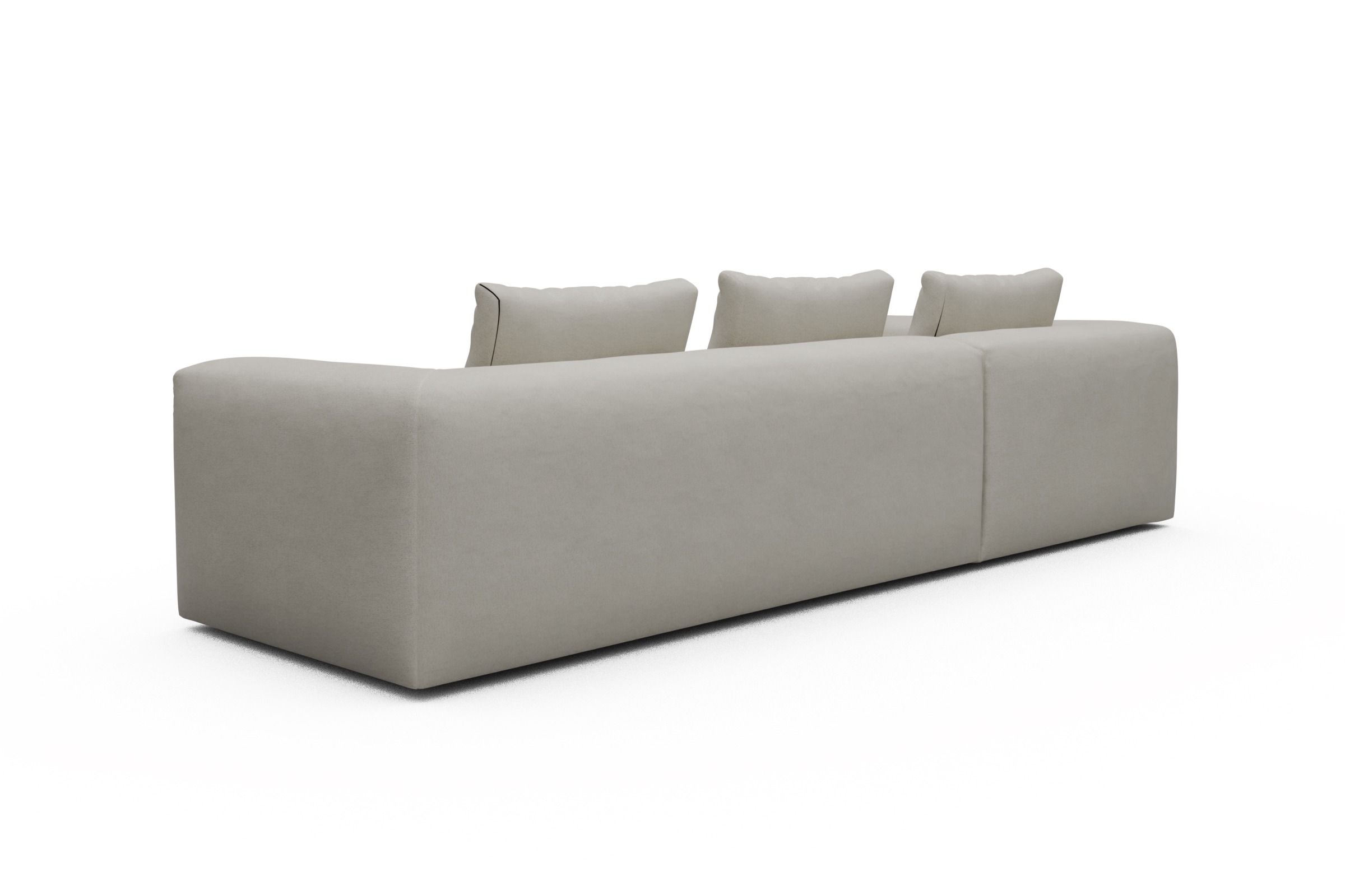 Ecksofa Fred Relax-Ecke links mit 2,5-Sitzer Denari-Clean-Beige