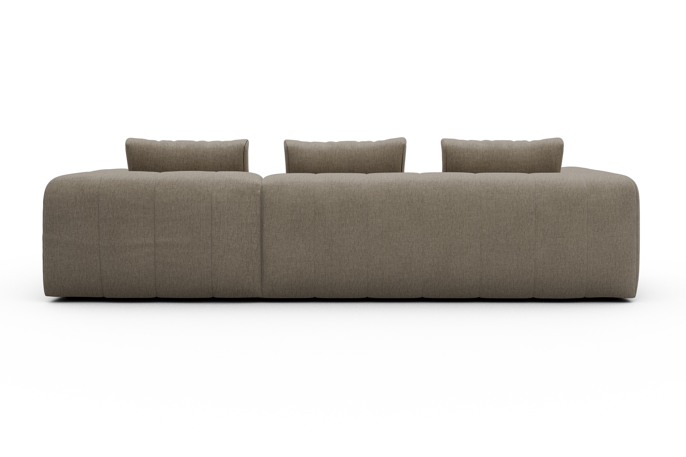 Ecksofa Hugo 2,5-Sitzer Armlehne links mit Chaiselongue Smooth-Belge